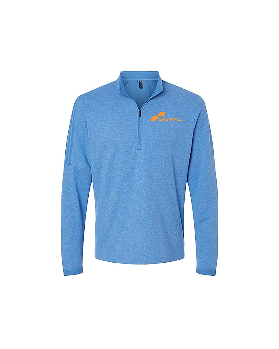 Adidas Adult 3-Stripes Quarter-Zip Sweater