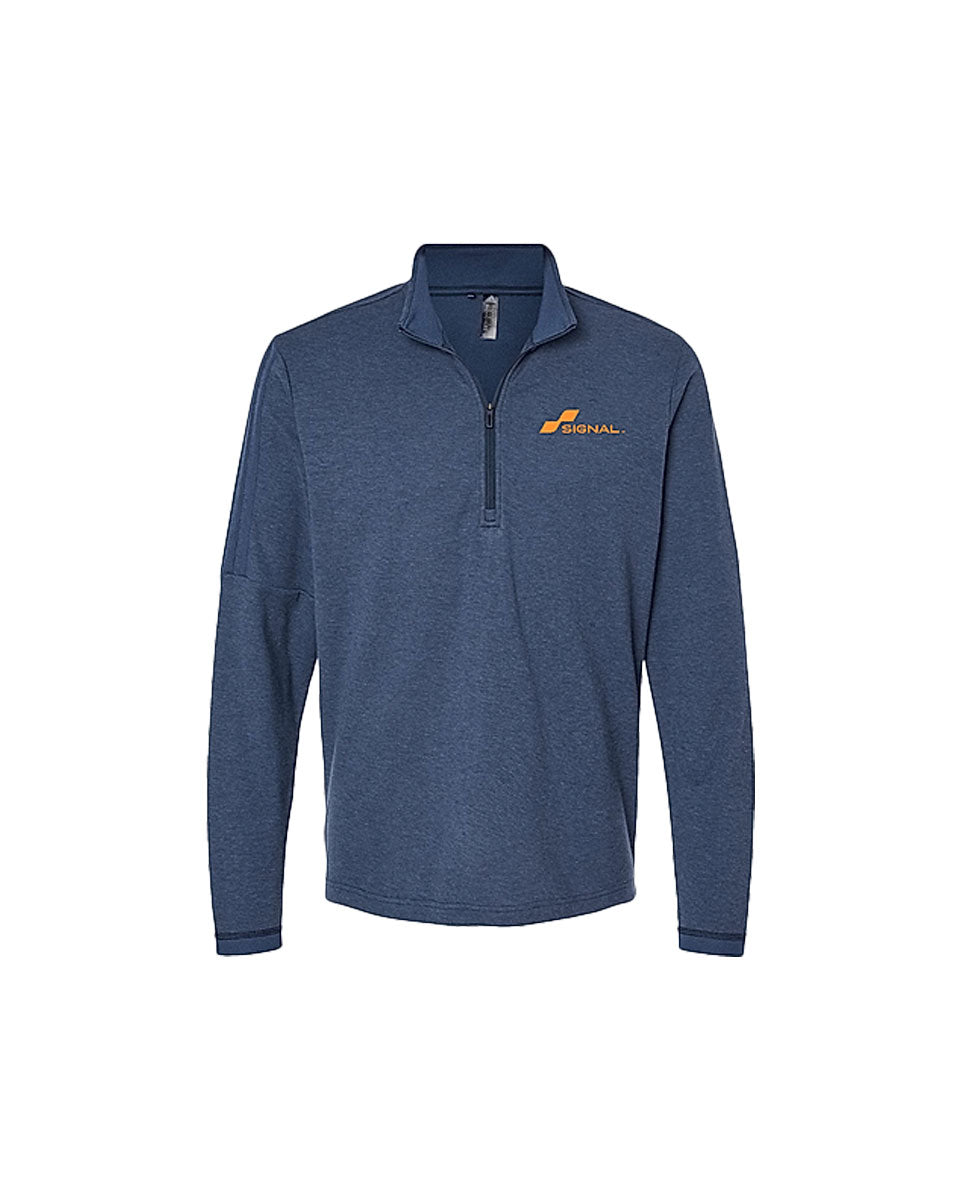 Adidas Adult 3-Stripes Quarter-Zip Sweater