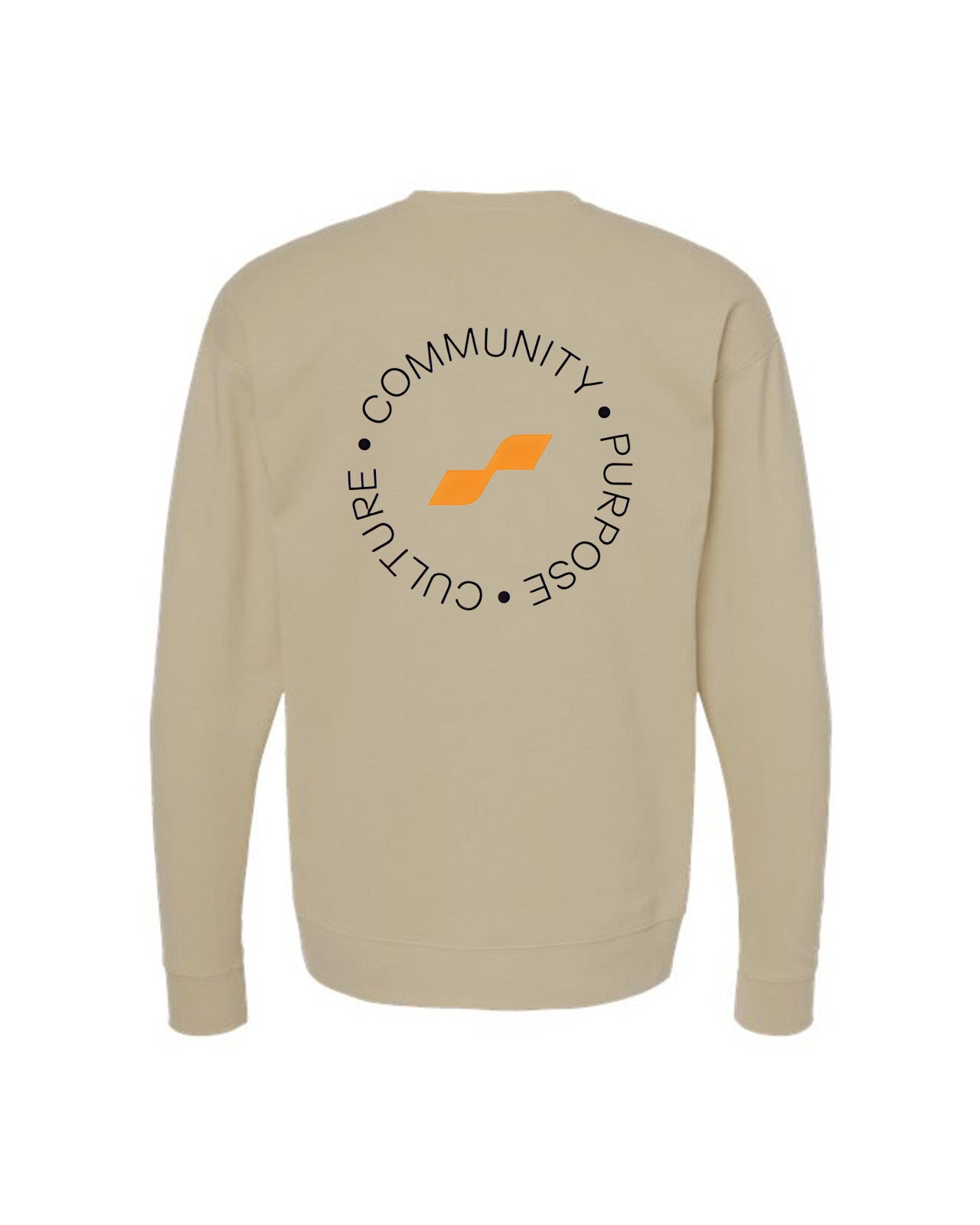 Custom Branded Crewneck Sweatshirt - Sand