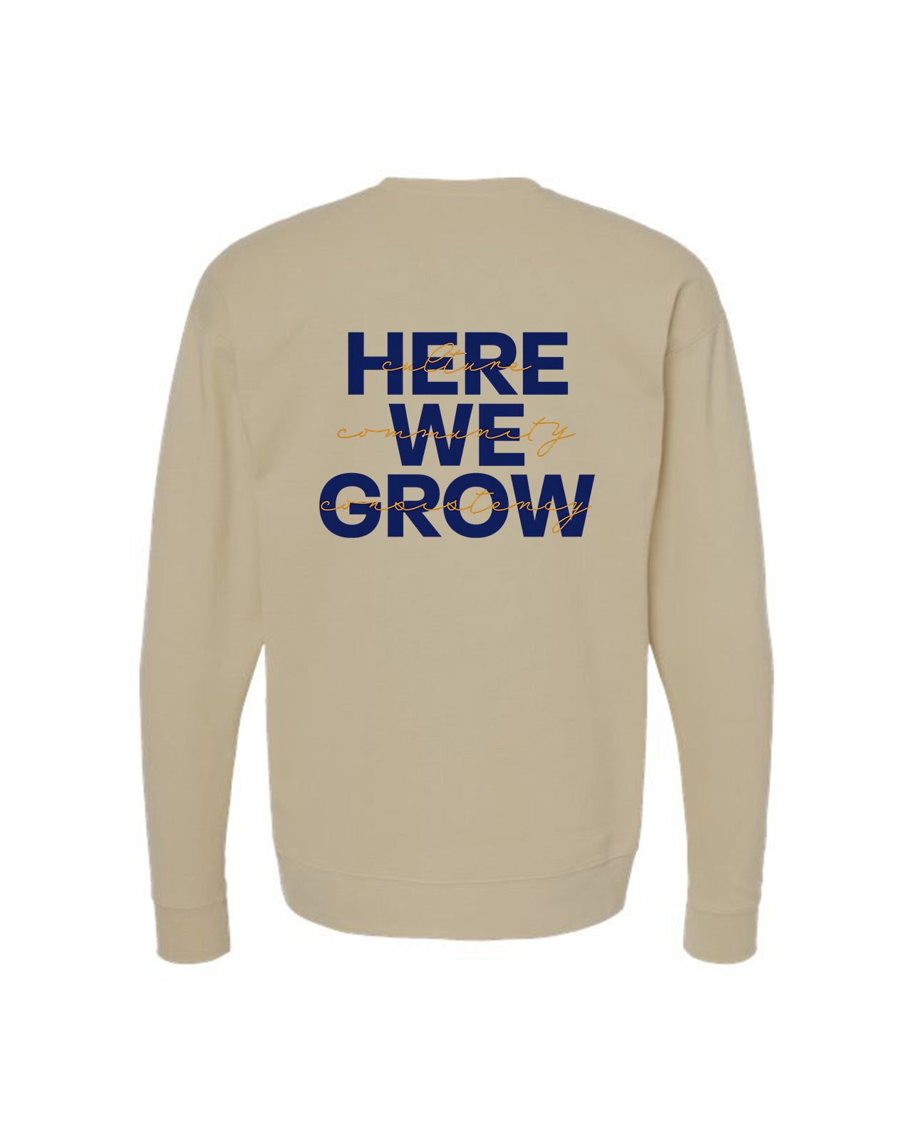 Custom Branded Crewneck Sweatshirt - Sand