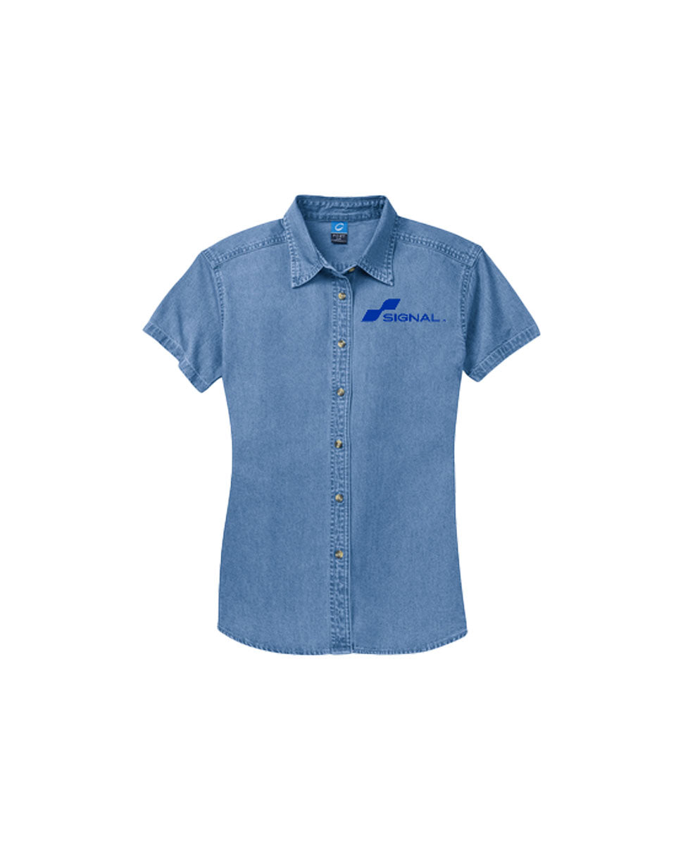 Port & Company Women's Short Sleeve Value Denim Shirt