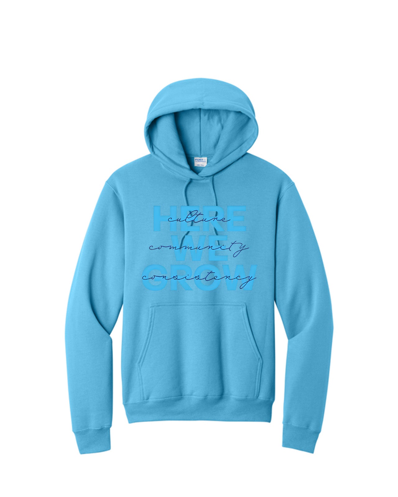 Custom Branded Hoodie - Aquatic Blue