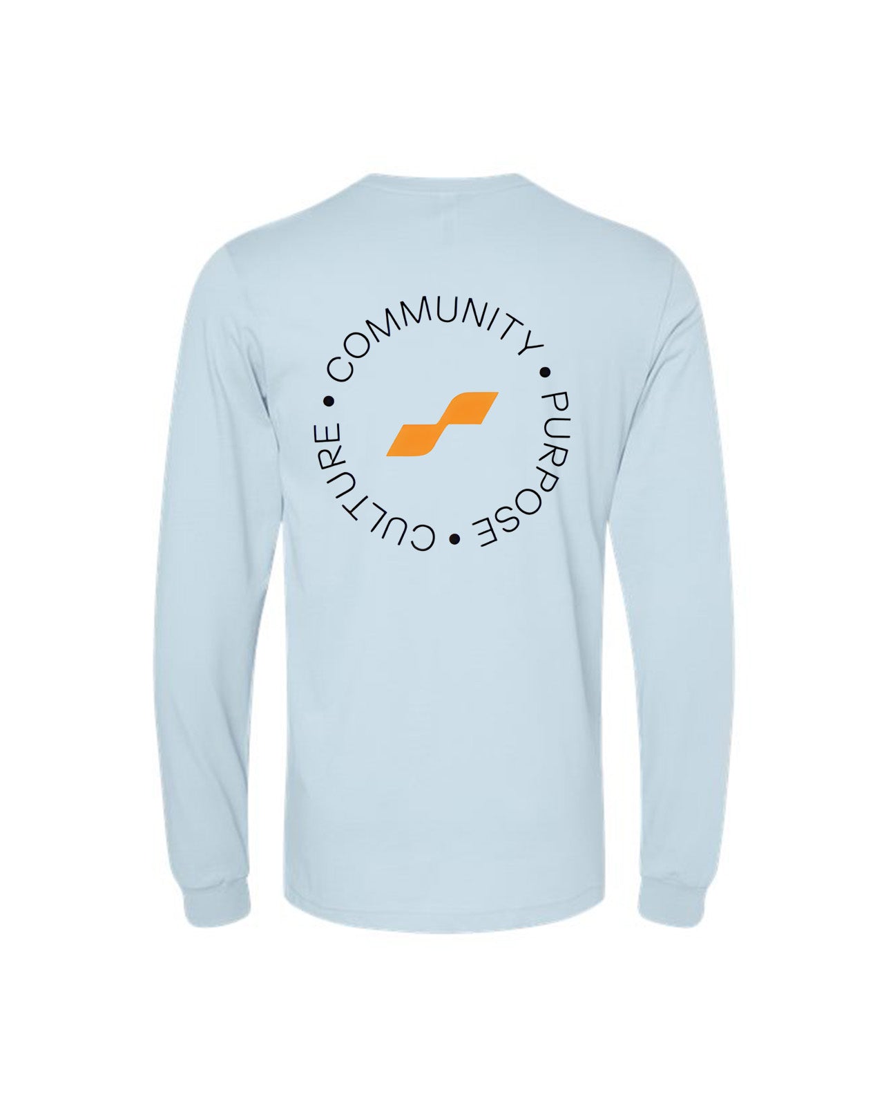 Custom Branded Long Sleeve Tee - Baby Blue