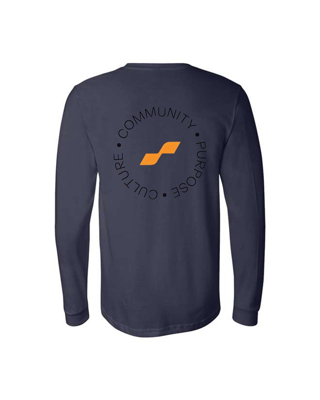 Custom Branded Long Sleeve Tee - Navy