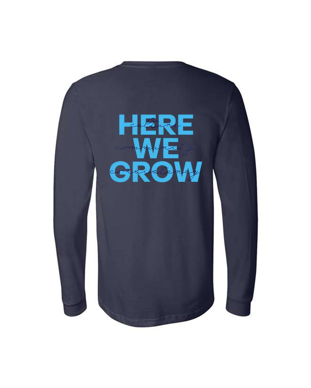 Custom Branded Long Sleeve Tee - Navy