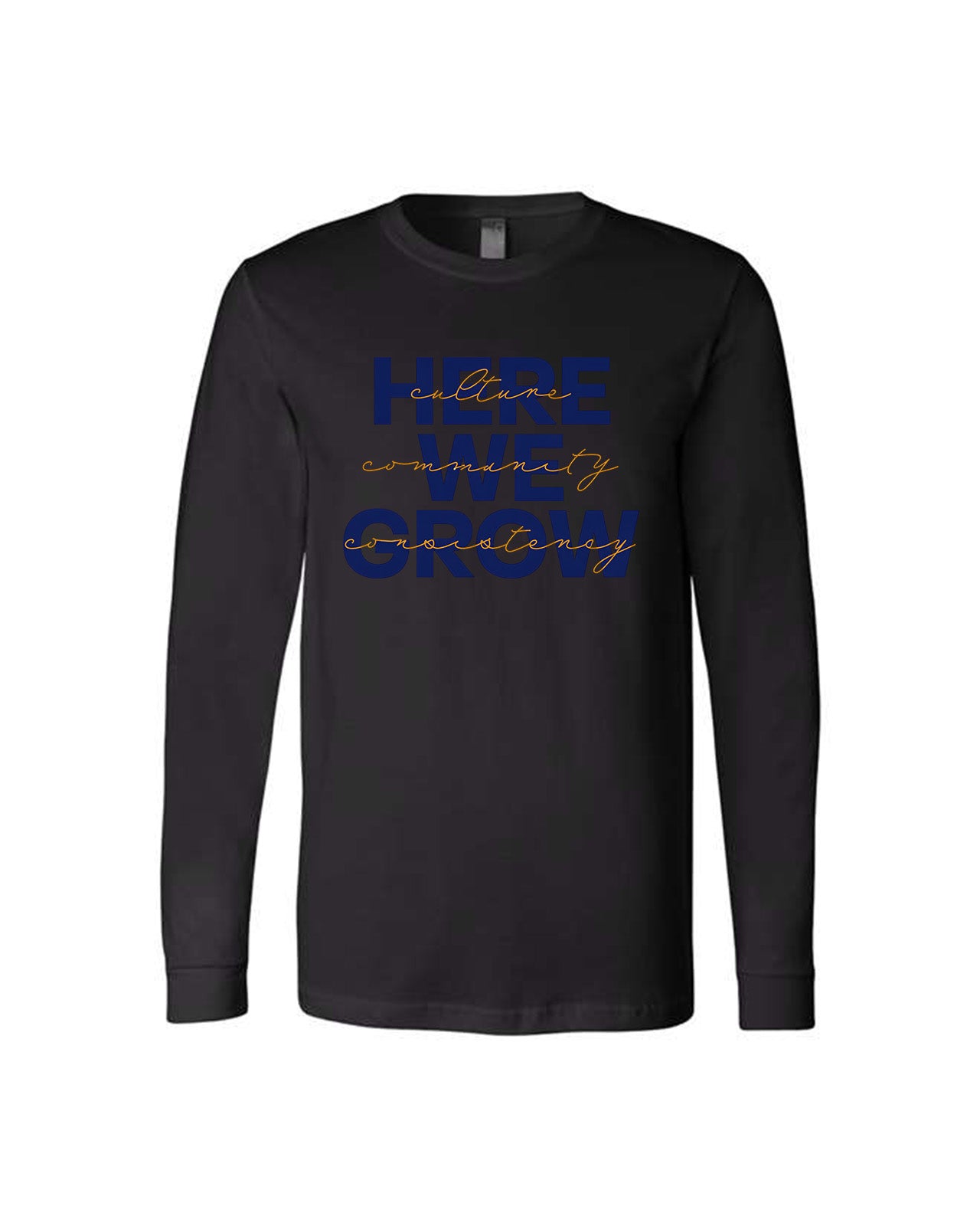 Custom Branded Long Sleeve Tee - Black