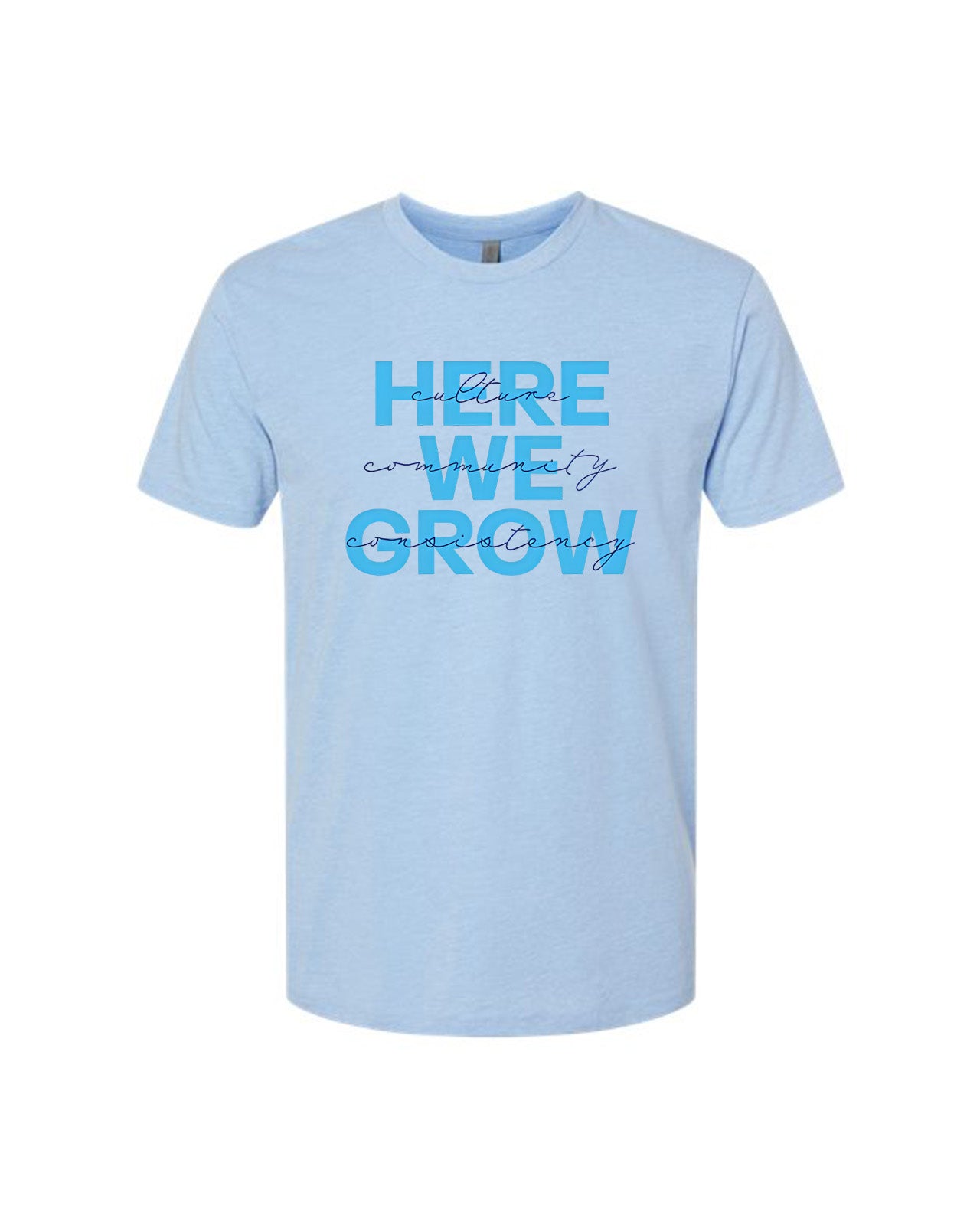 Custom Branded Short Sleeve Tee - Heather Blue