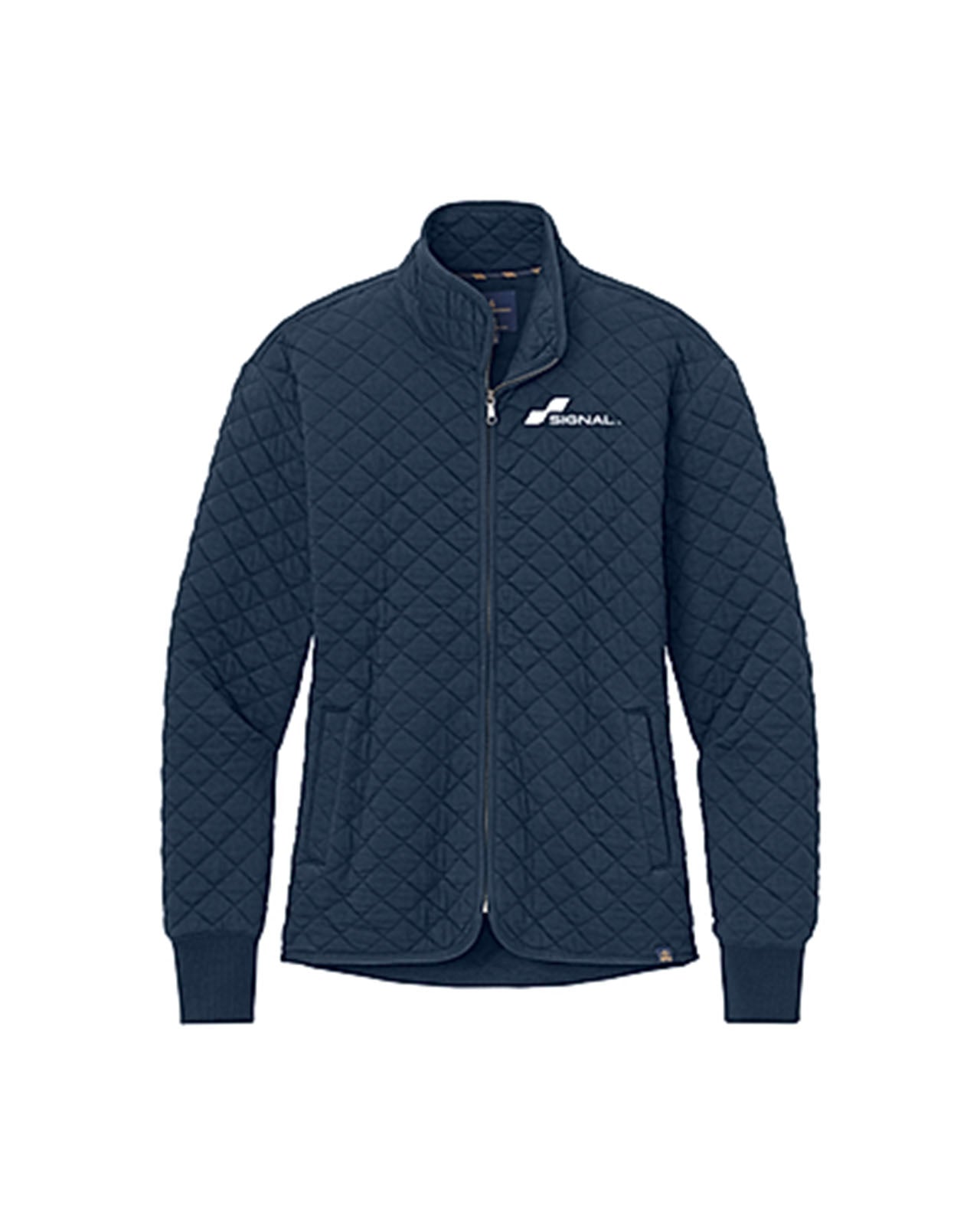 Brooks Brothers Womens Diamond Quilt Full-Zip