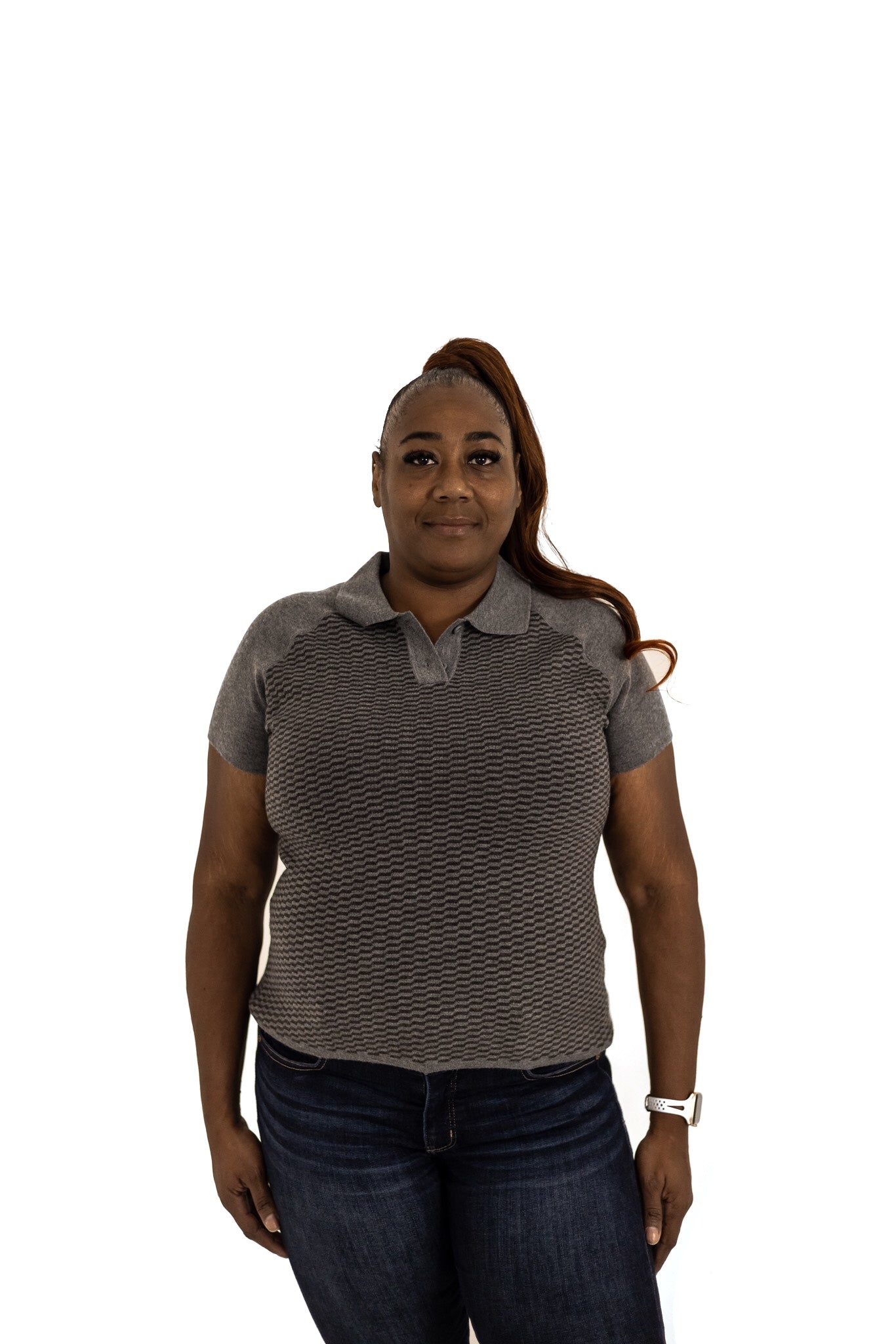 Women's Knit Executive Polo - Grey