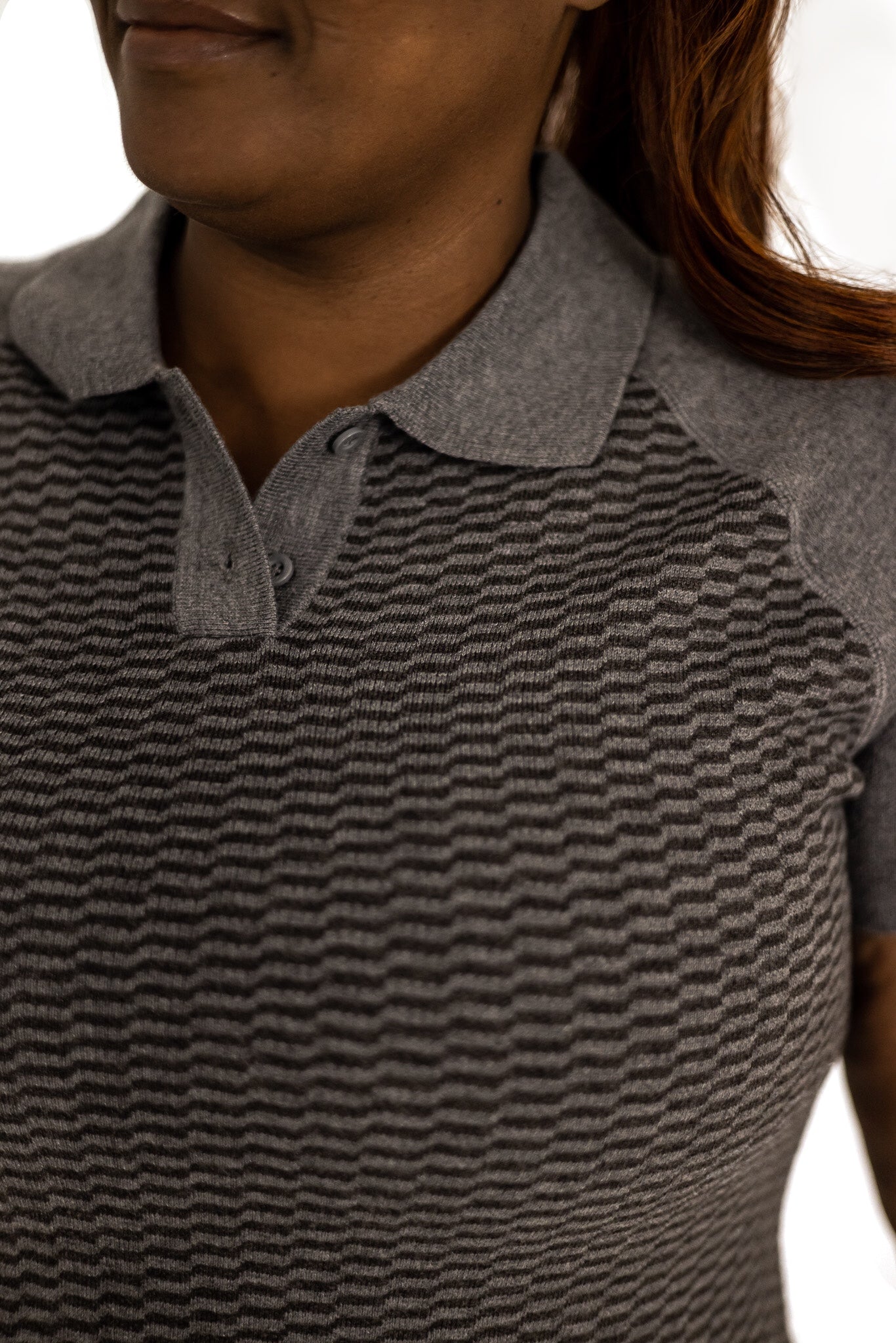 Women's Knit Executive Polo - Grey