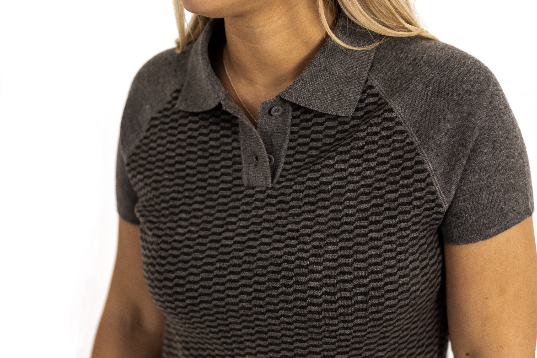 Women's Knit Executive Polo - Grey