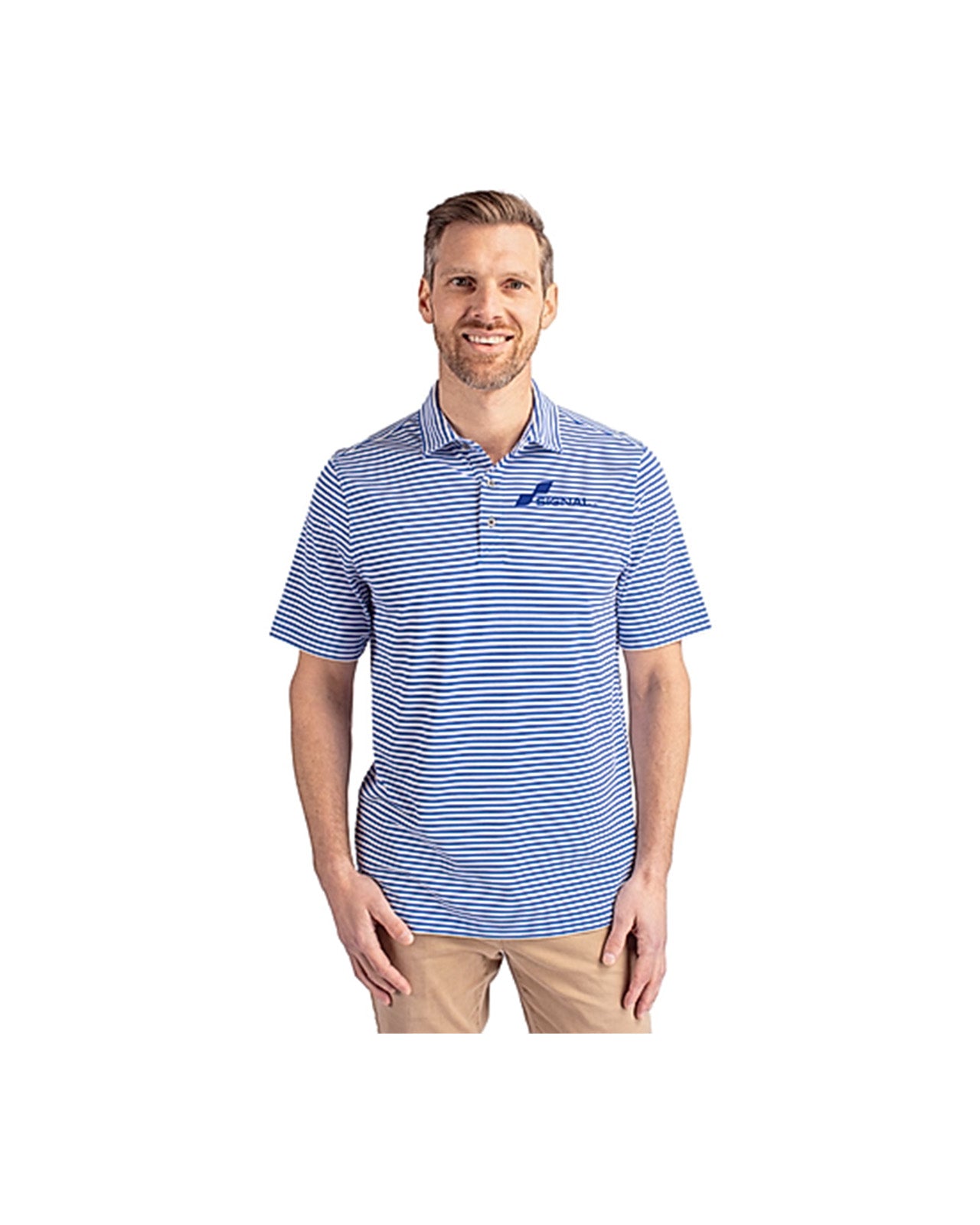 CutterBuck Cutter & Buck Virtue Pique Stripe Recycled Men's Polo