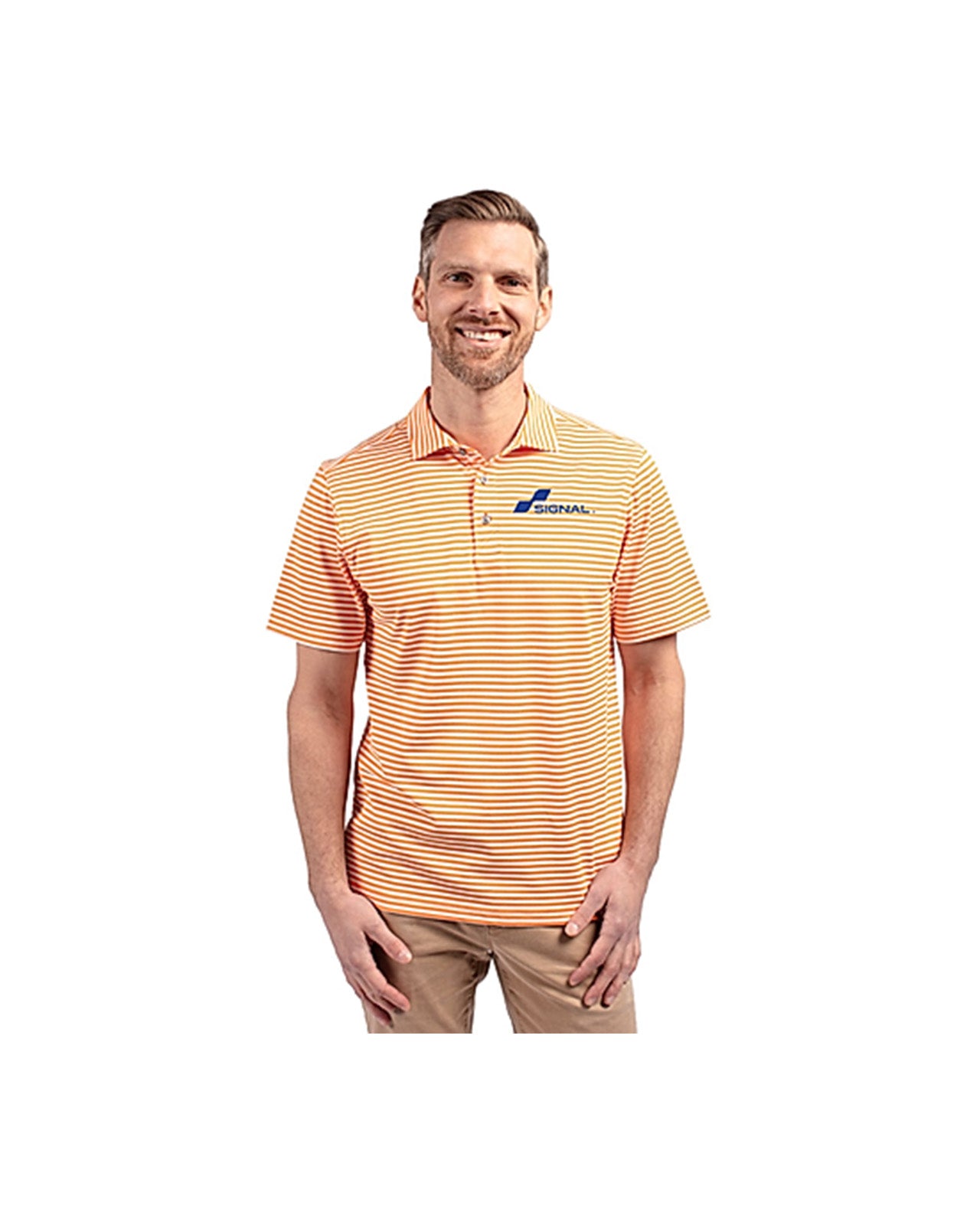 CutterBuck Cutter & Buck Virtue Pique Stripe Recycled Men's Polo