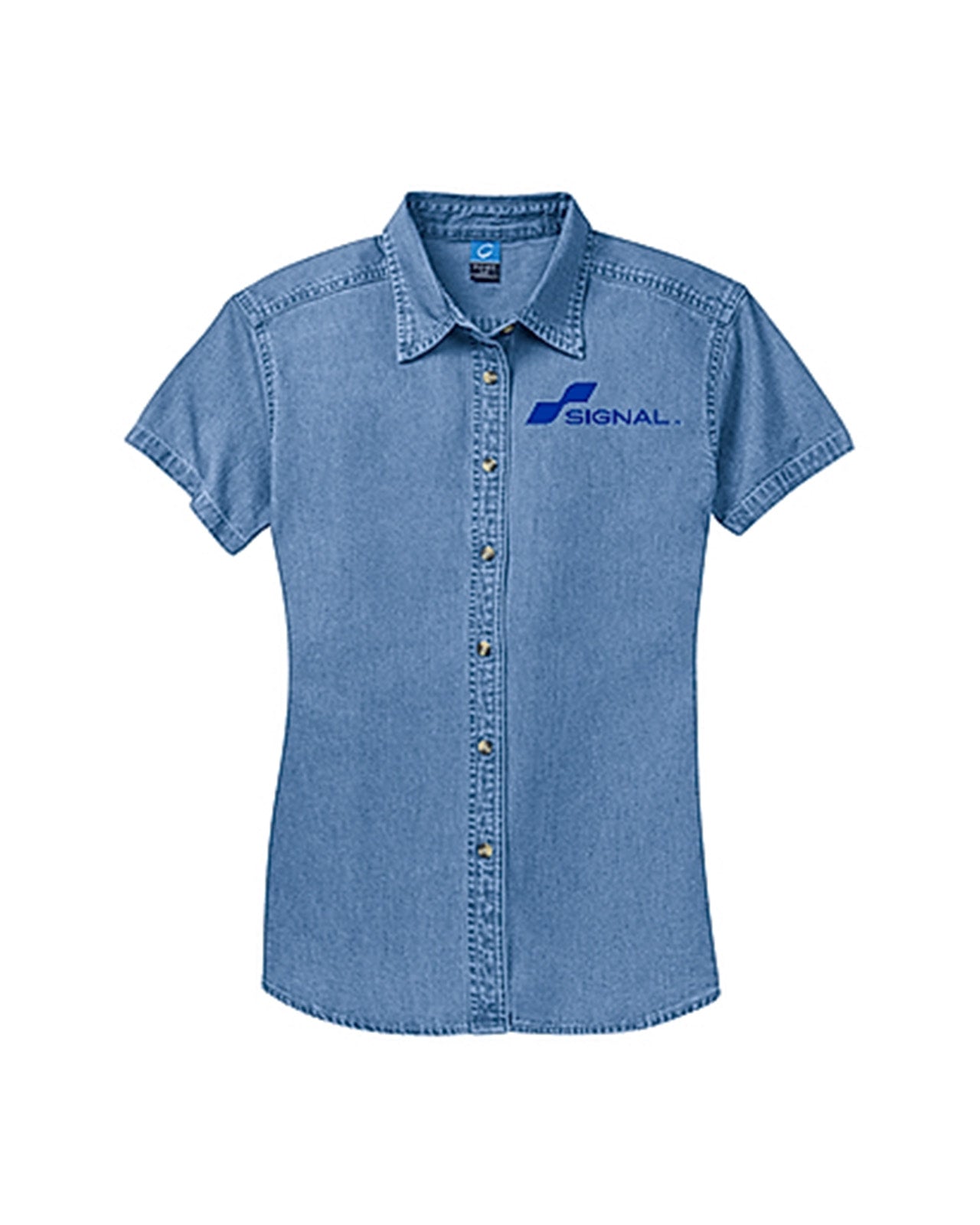 Port & Company Women's Short Sleeve Value Denim Shirt