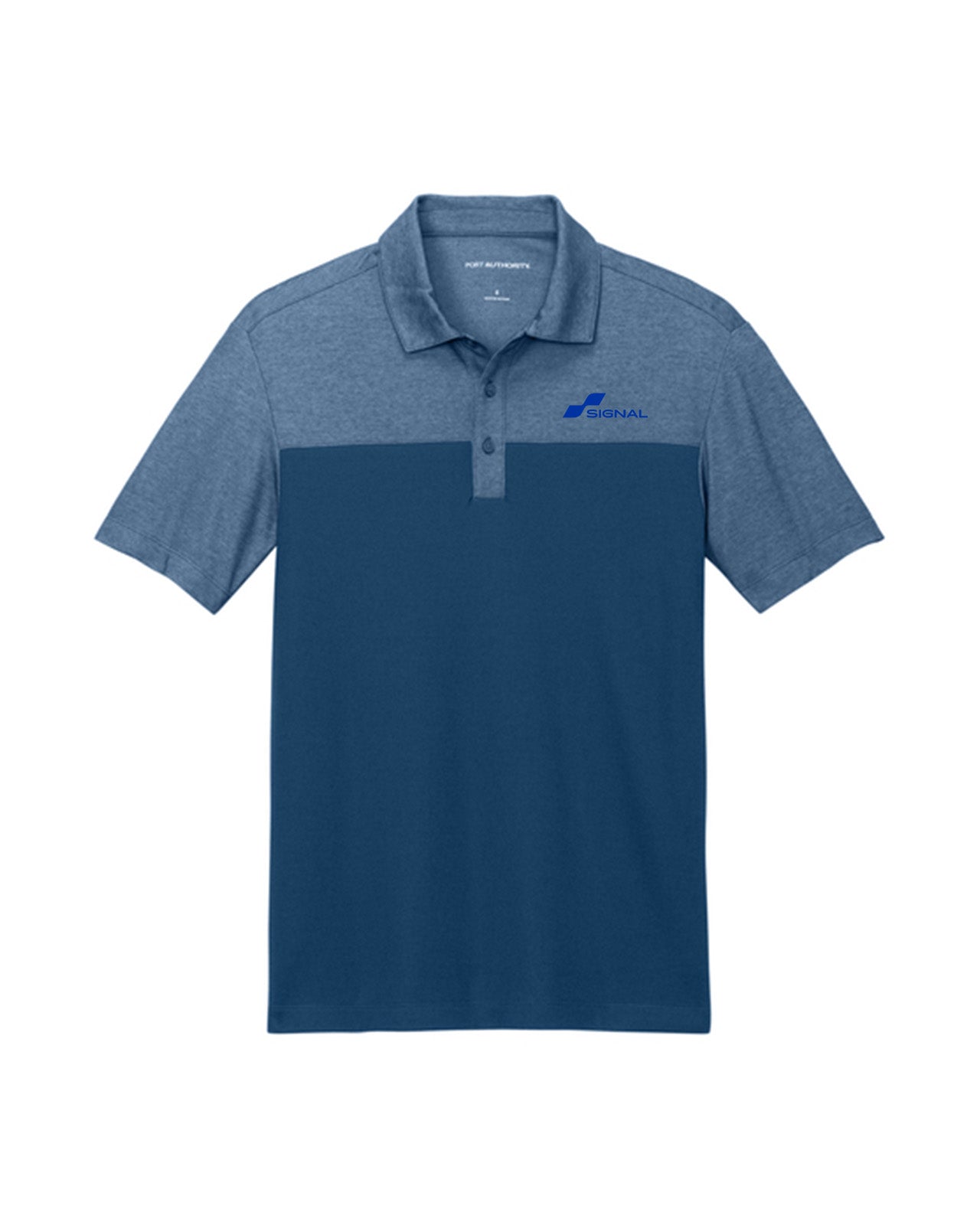 Port Authority Fine Pique Blend Blocked Polo