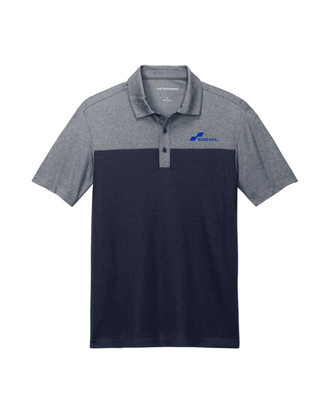 Port Authority Fine Pique Blend Blocked Polo