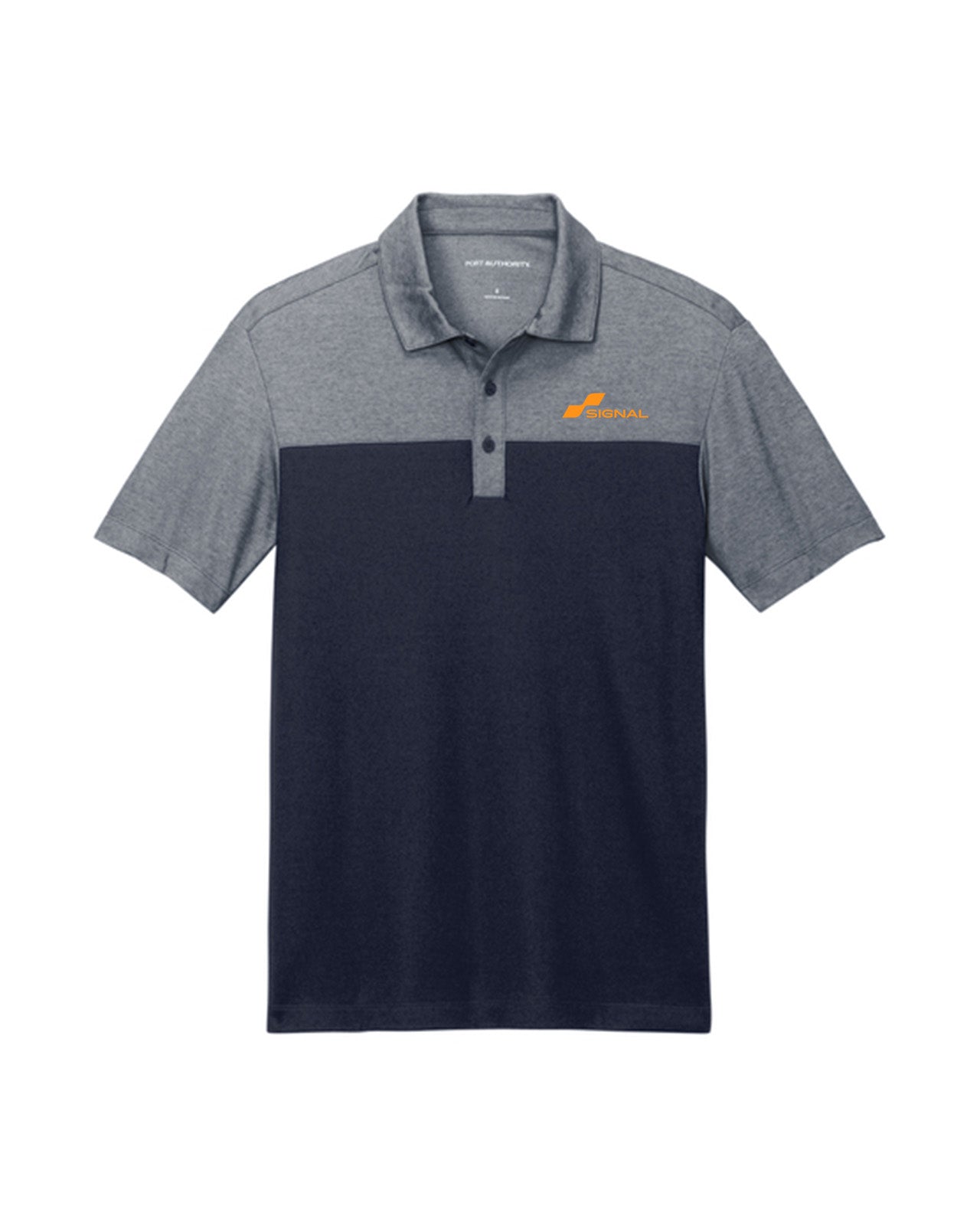 Port Authority Fine Pique Blend Blocked Polo