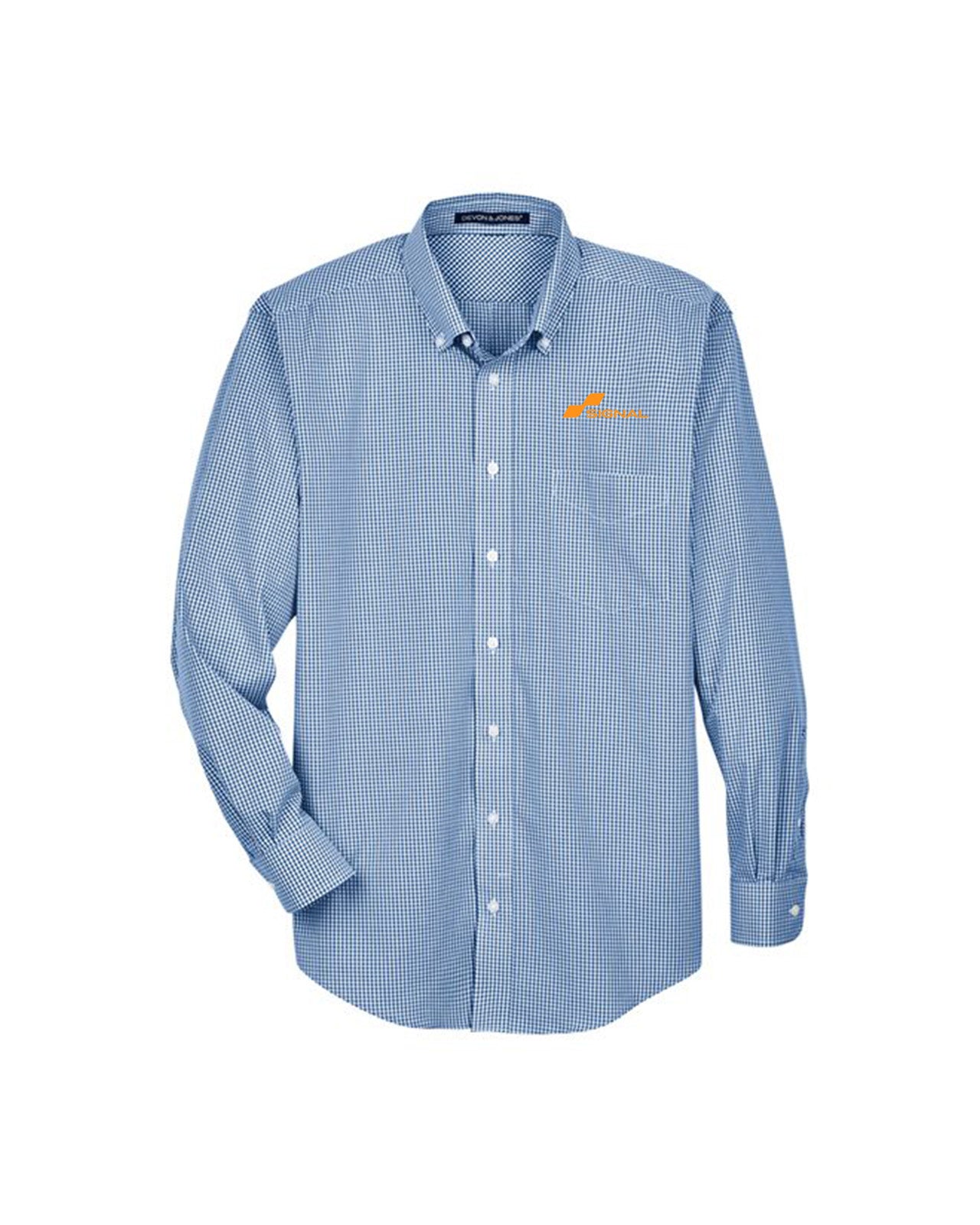 Devon & Jones Men's Crown Woven Collection Gingham Check