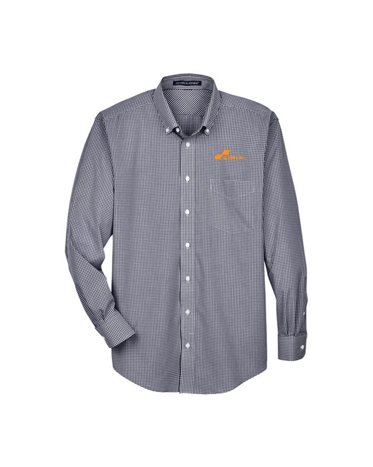 Devon & Jones Men's Crown Woven Collection Gingham Check