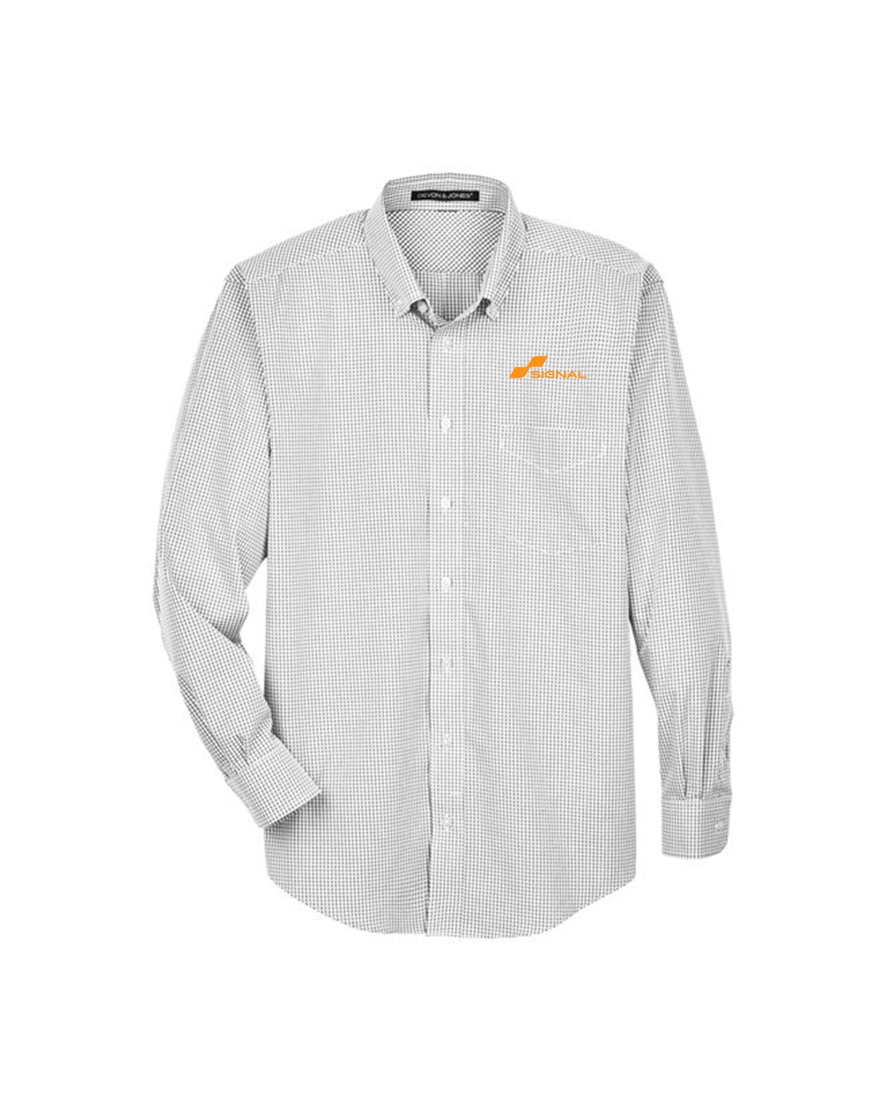 Devon & Jones Men's Crown Woven Collection Gingham Check