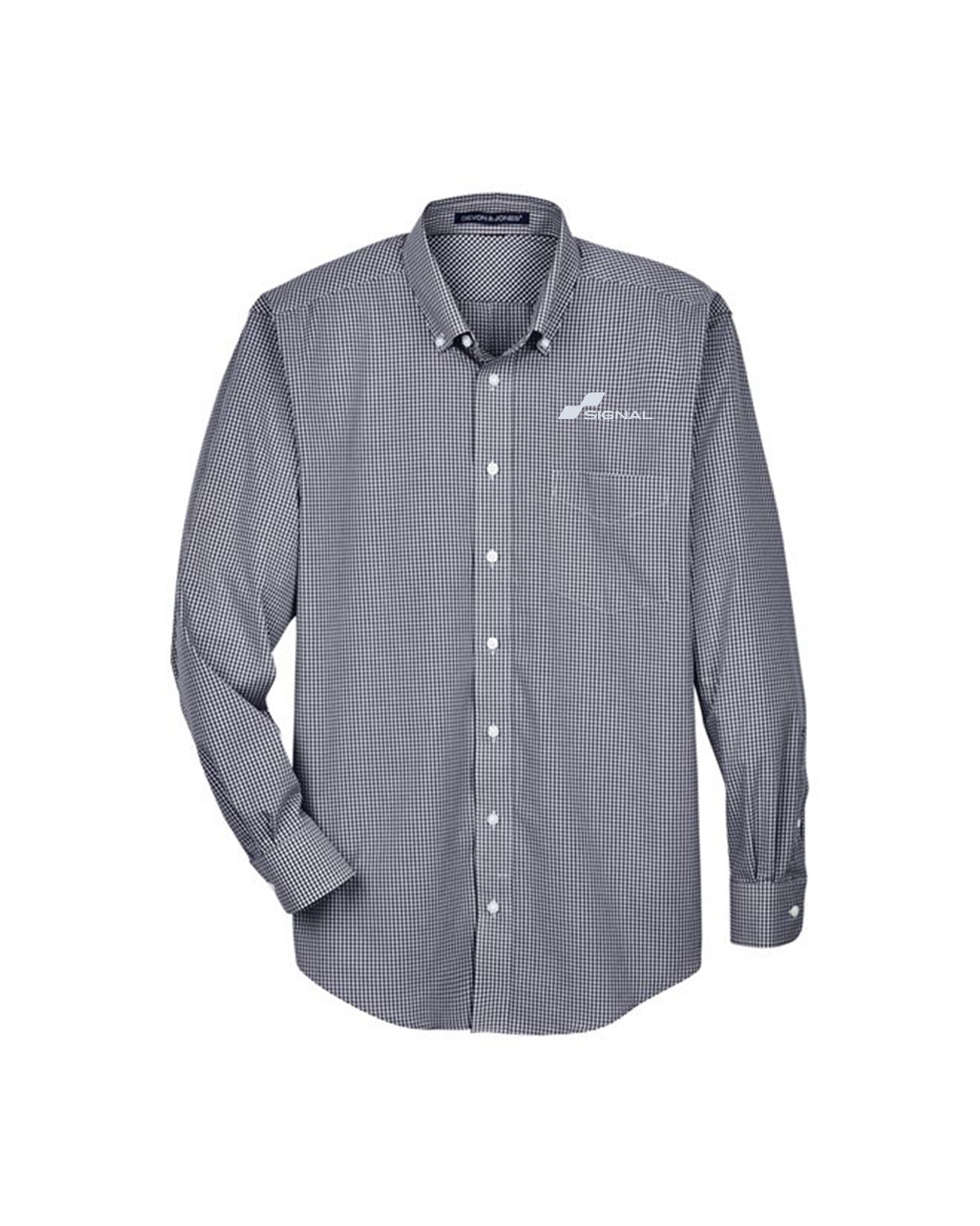 Devon & Jones Men's Crown Woven Collection Gingham Check