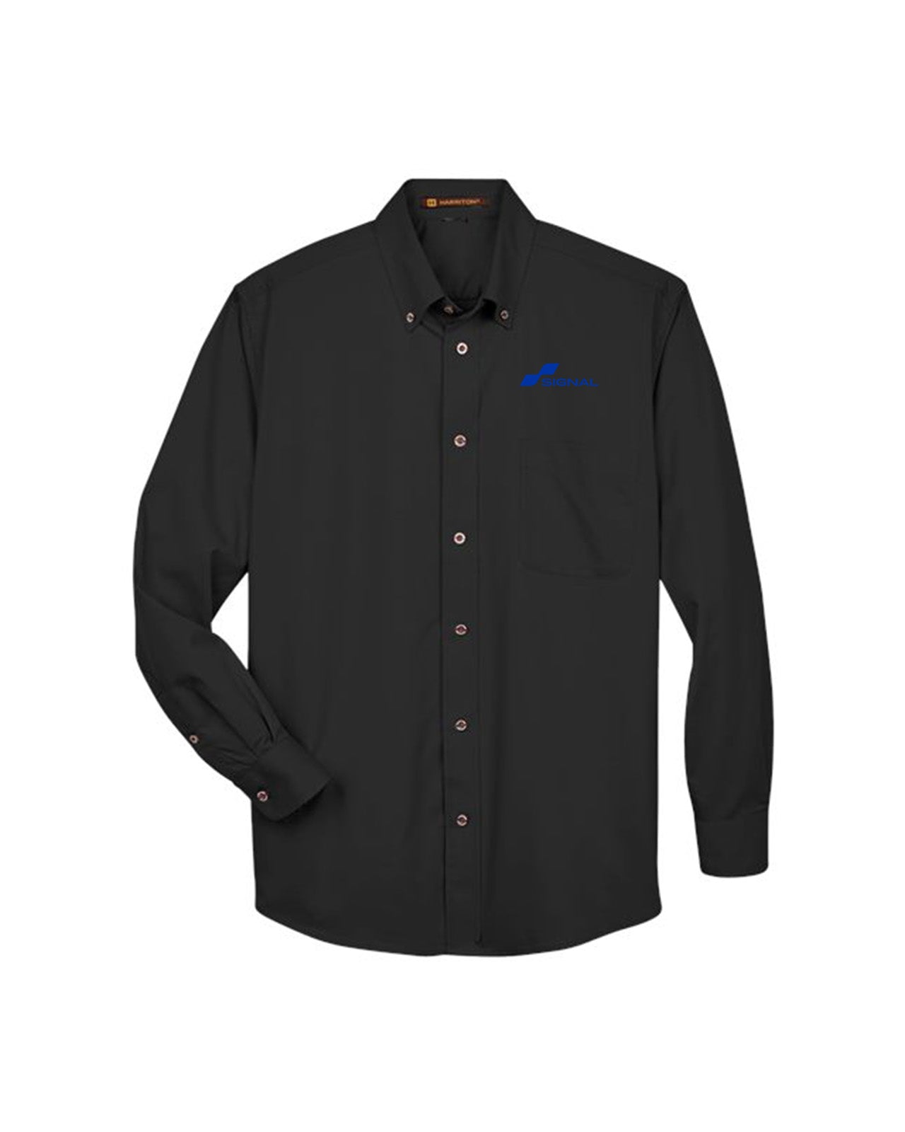 Harriton Men's Easy Blend Long-Sleeve Twill Shirt