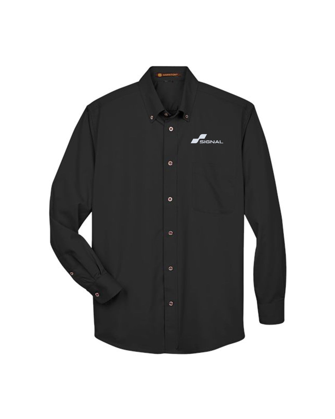 Harriton Men's Easy Blend Long-Sleeve Twill Shirt