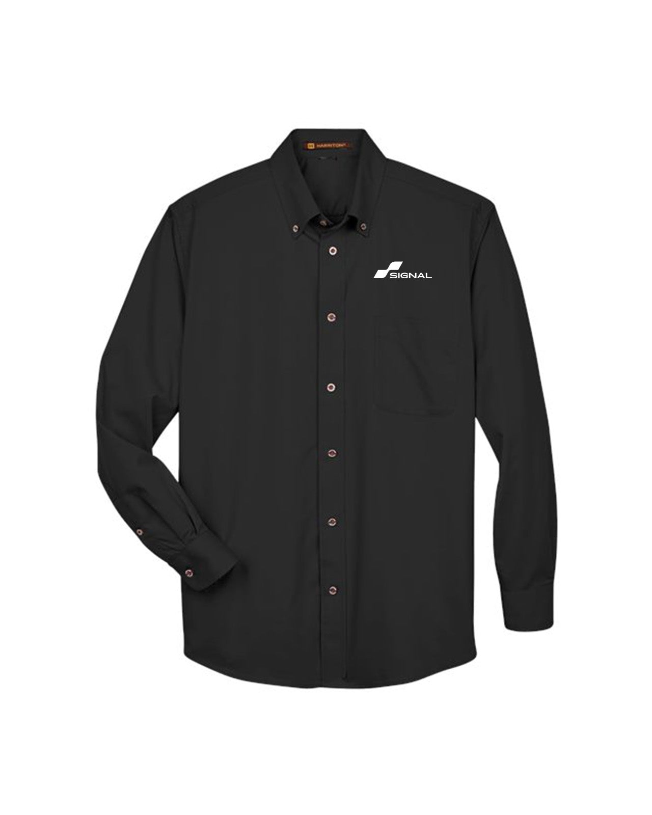 Harriton Men's Easy Blend Long-Sleeve Twill Shirt