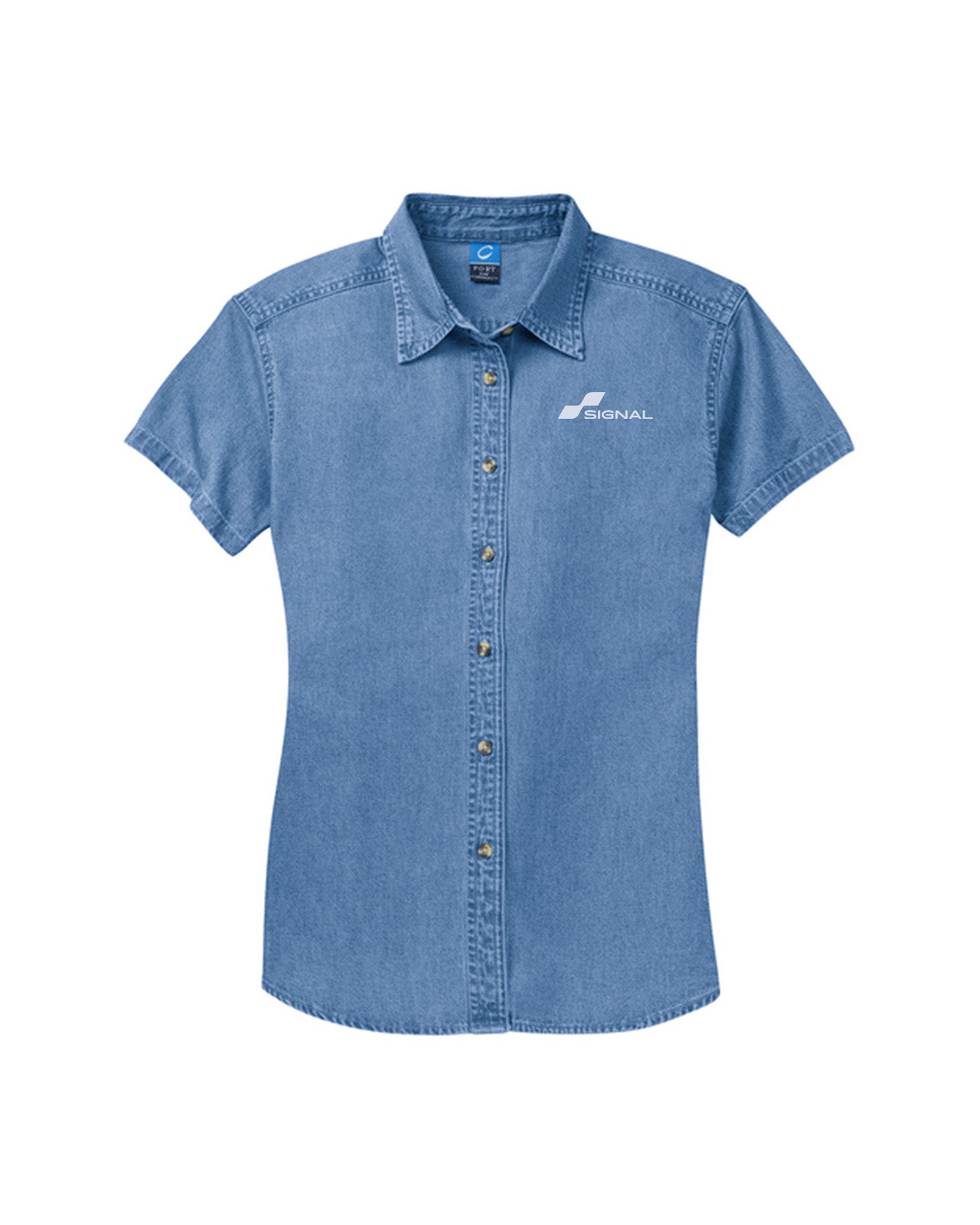Port & Company Women's Short Sleeve Value Denim Shirt