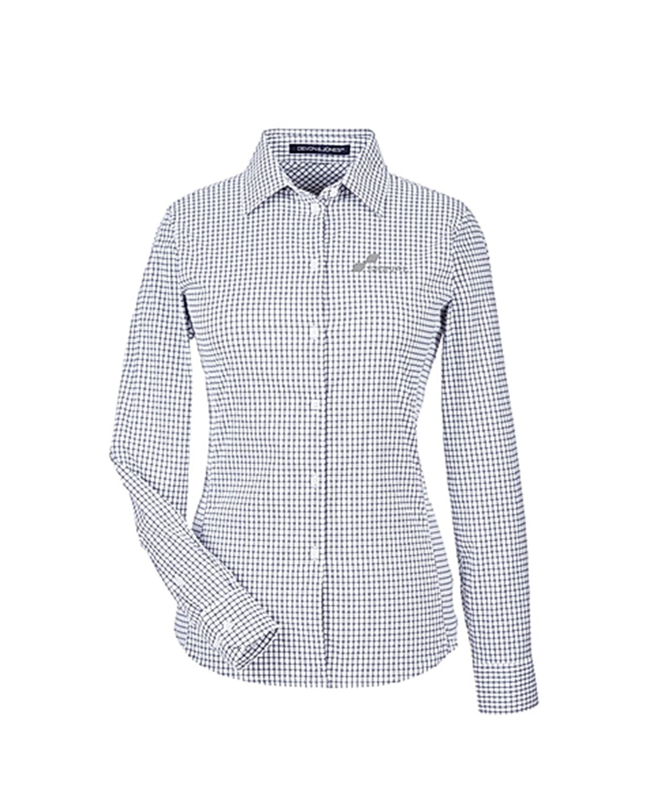 Devon & Jones Crownlux Performance Ladies' Mirco Windowpane Shirt