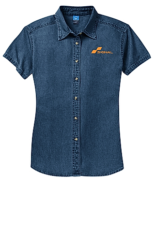 Port & Company Women's Short Sleeve Value Denim Shirt