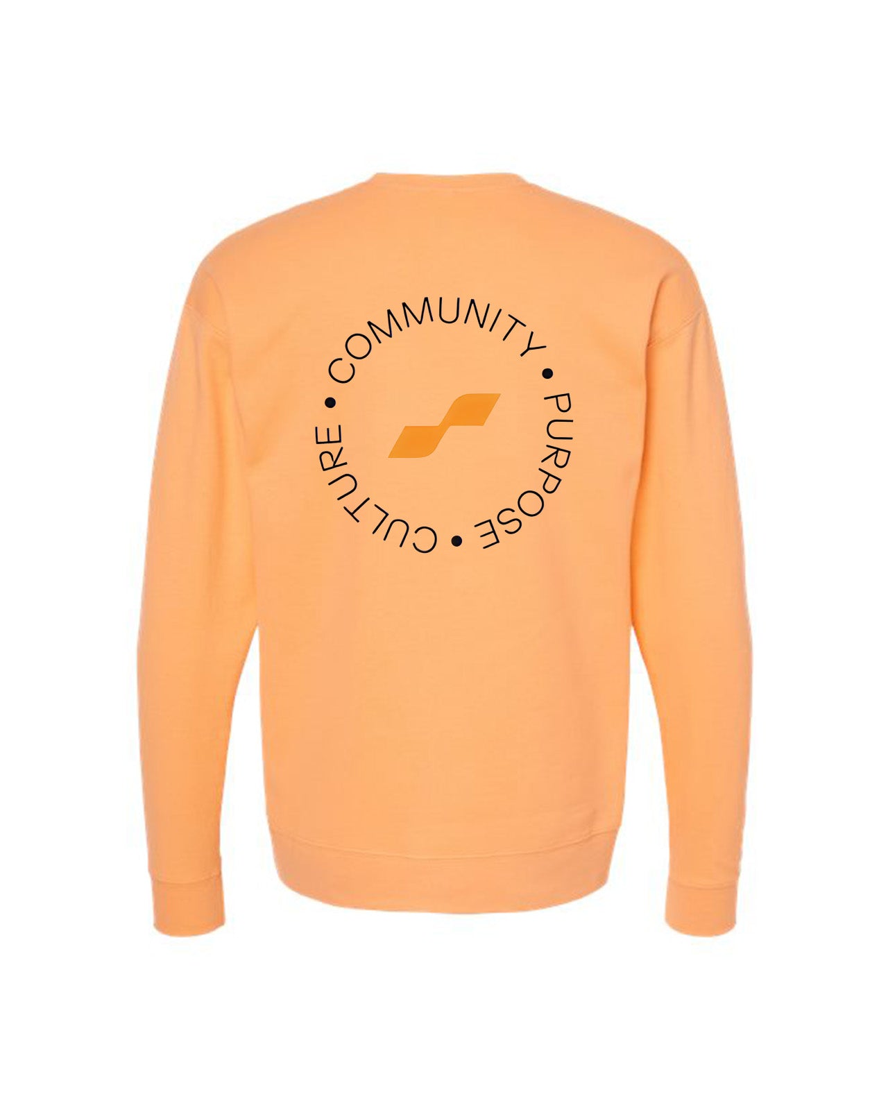 Custom Branded Crewneck Sweatshirt - Cantaloupe