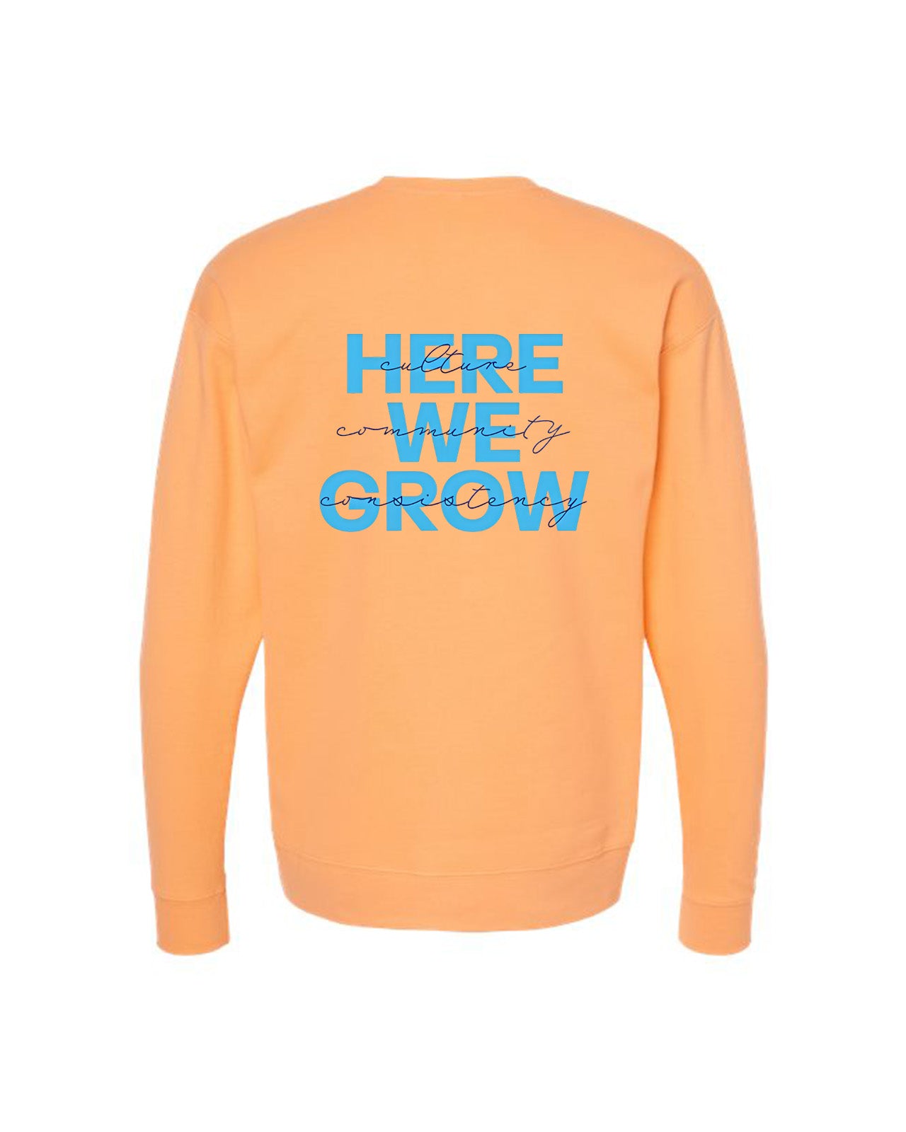 Custom Branded Crewneck Sweatshirt - Cantaloupe