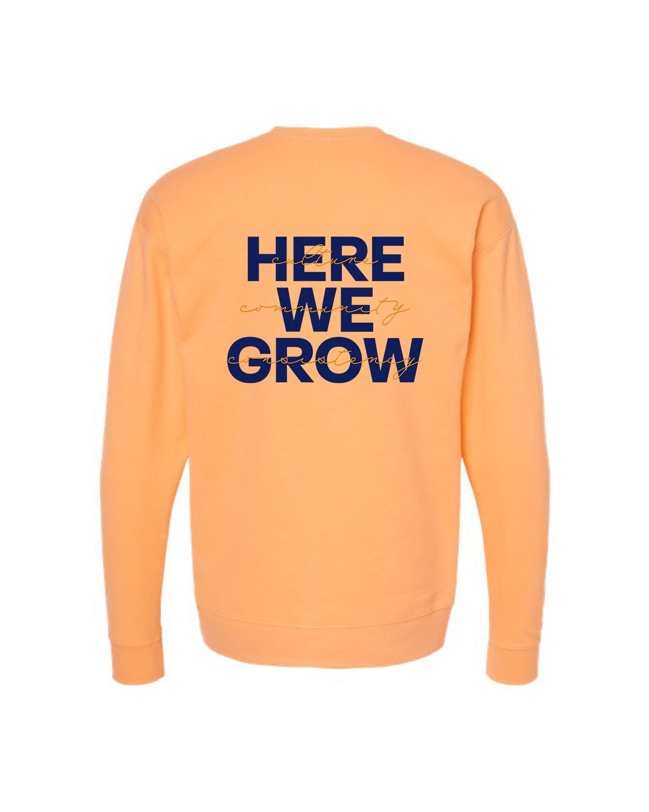Custom Branded Crewneck Sweatshirt - Cantaloupe