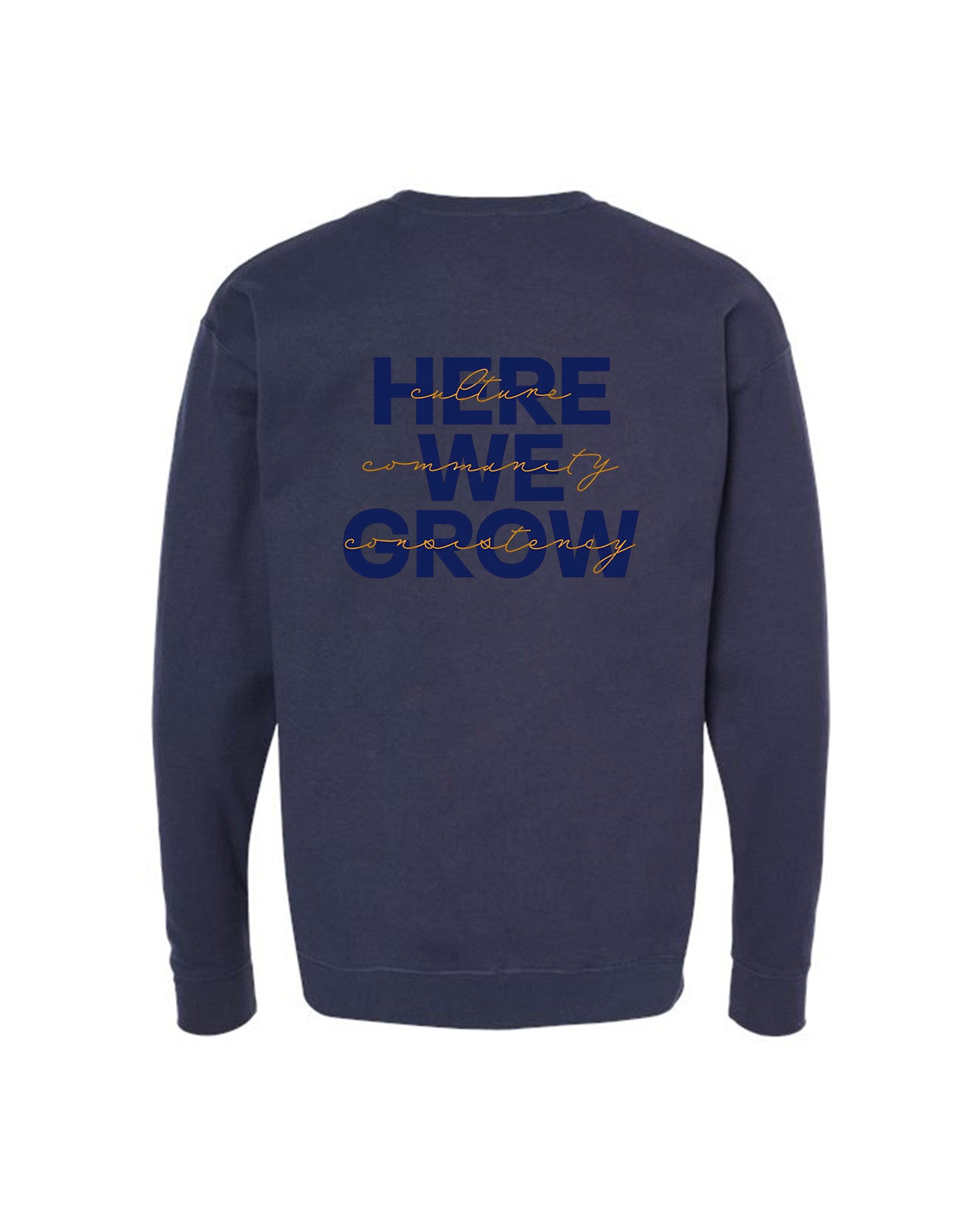 Custom Branded Crewneck Sweatshirt - Navy