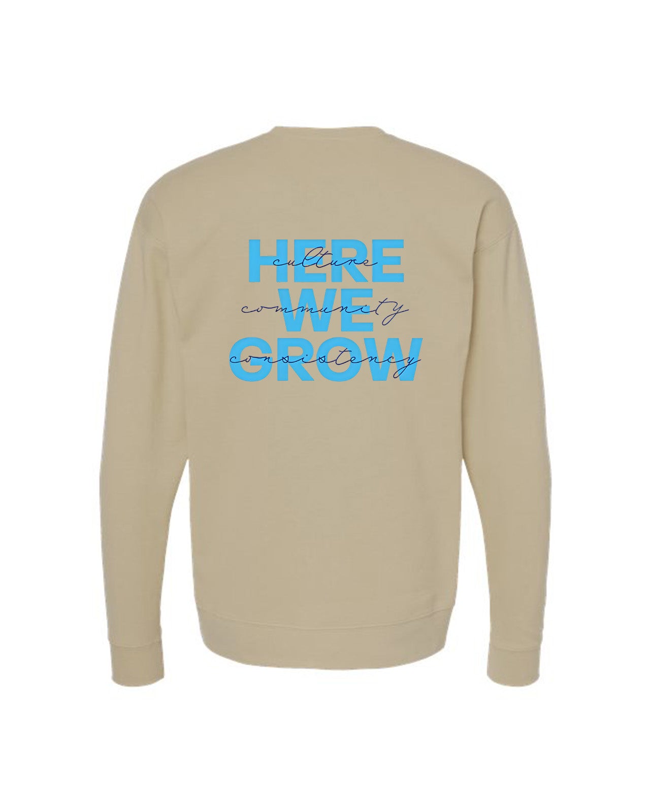 Custom Branded Crewneck Sweatshirt - Sand