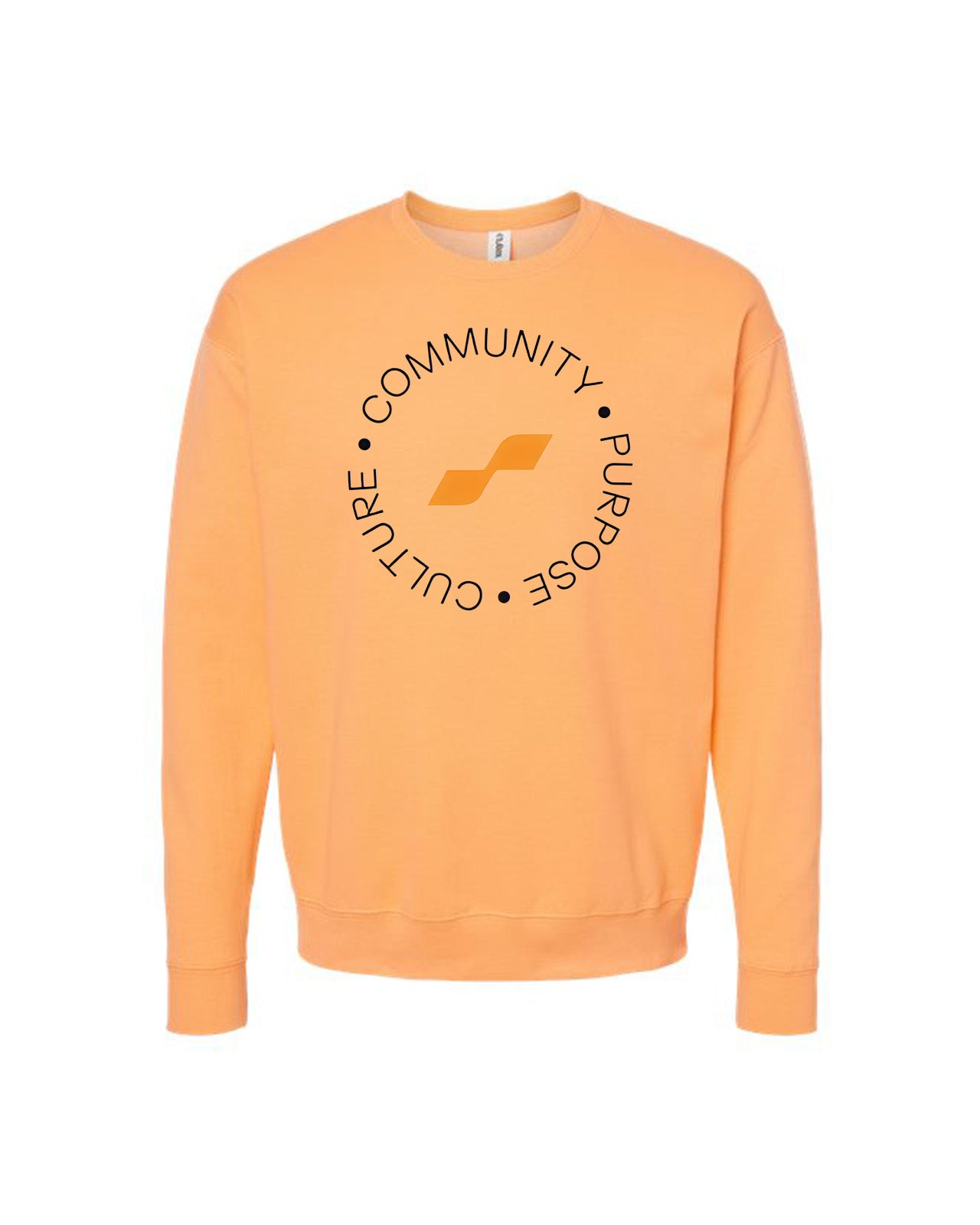 Custom Branded Crewneck Sweatshirt - Cantaloupe