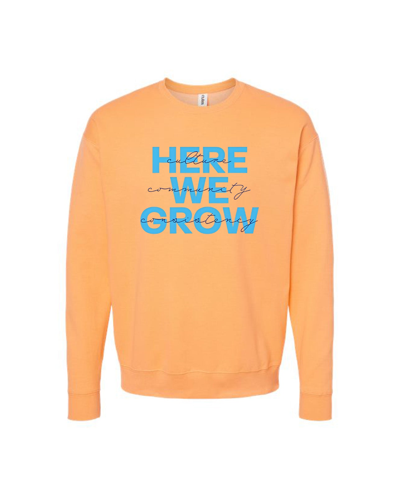 Custom Branded Crewneck Sweatshirt - Cantaloupe
