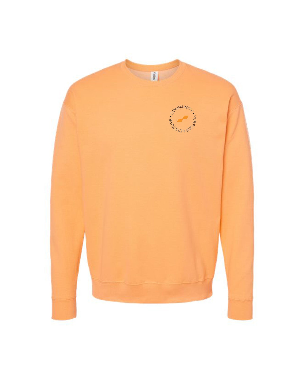 Custom Branded Crewneck Sweatshirt - Cantaloupe