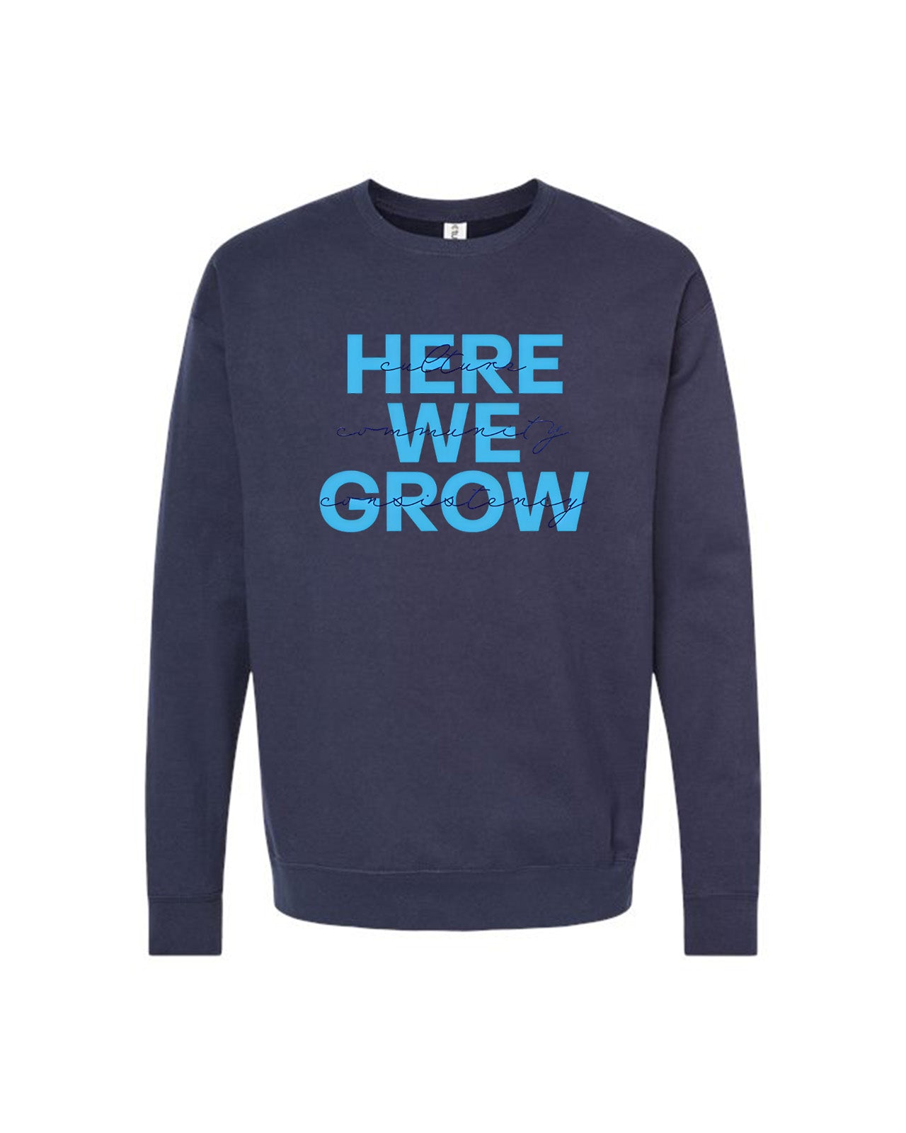 Custom Branded Crewneck Sweatshirt - Navy