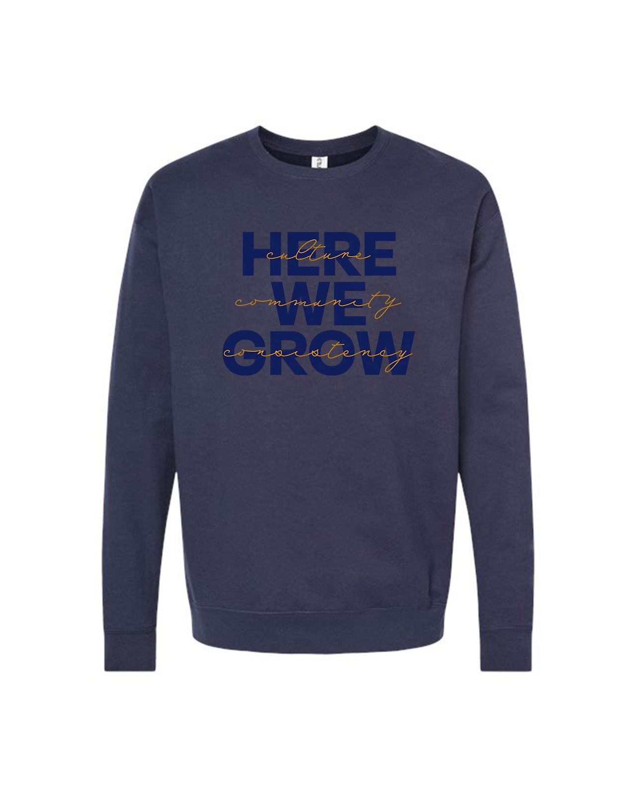 Custom Branded Crewneck Sweatshirt - Navy