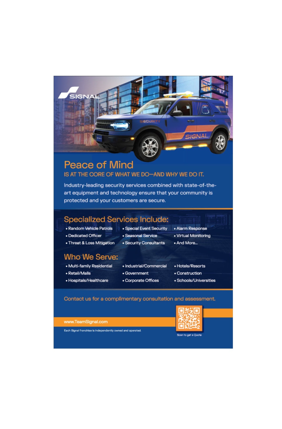 Signal Peace of Mind Flyer