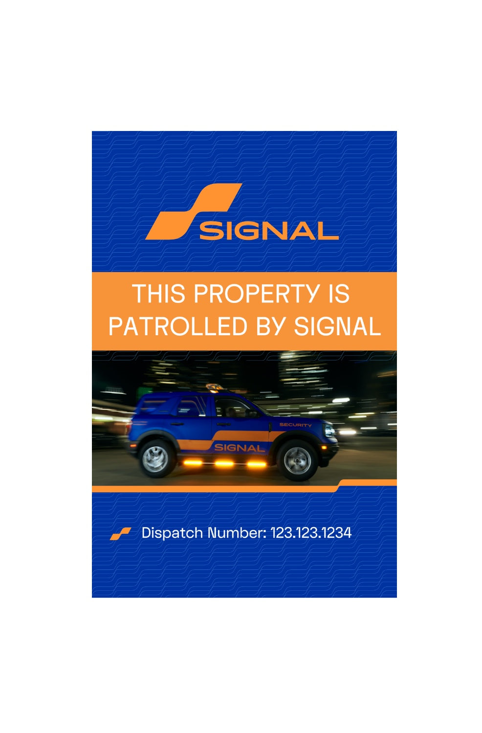 Signs Dispatch Example Plastic Dispatch Fence Sign (English Version)
