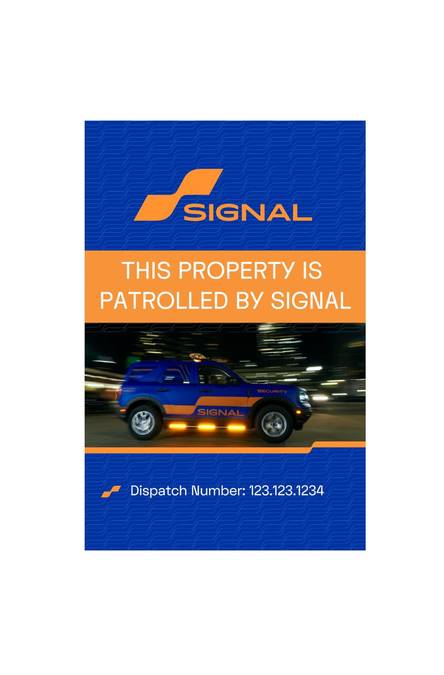 Dispatch Area Sign Plastic Dispatch Fence Sign (English Version)