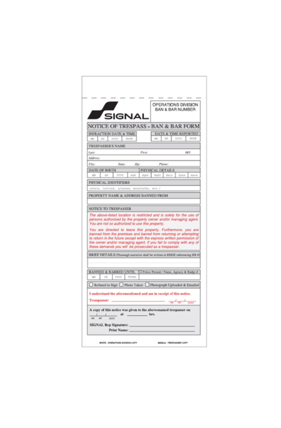 Ban & Bar Citation Pad