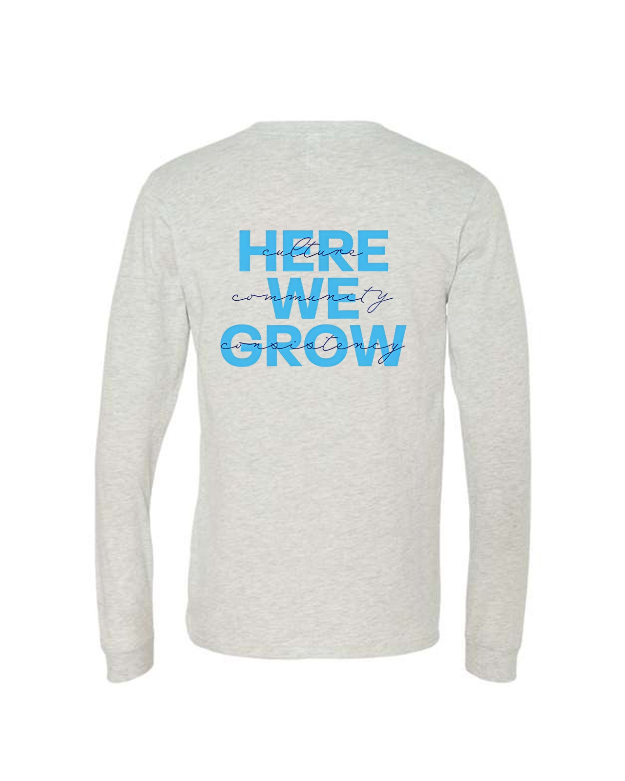 Custom Branded Long Sleeve Tee - Ash