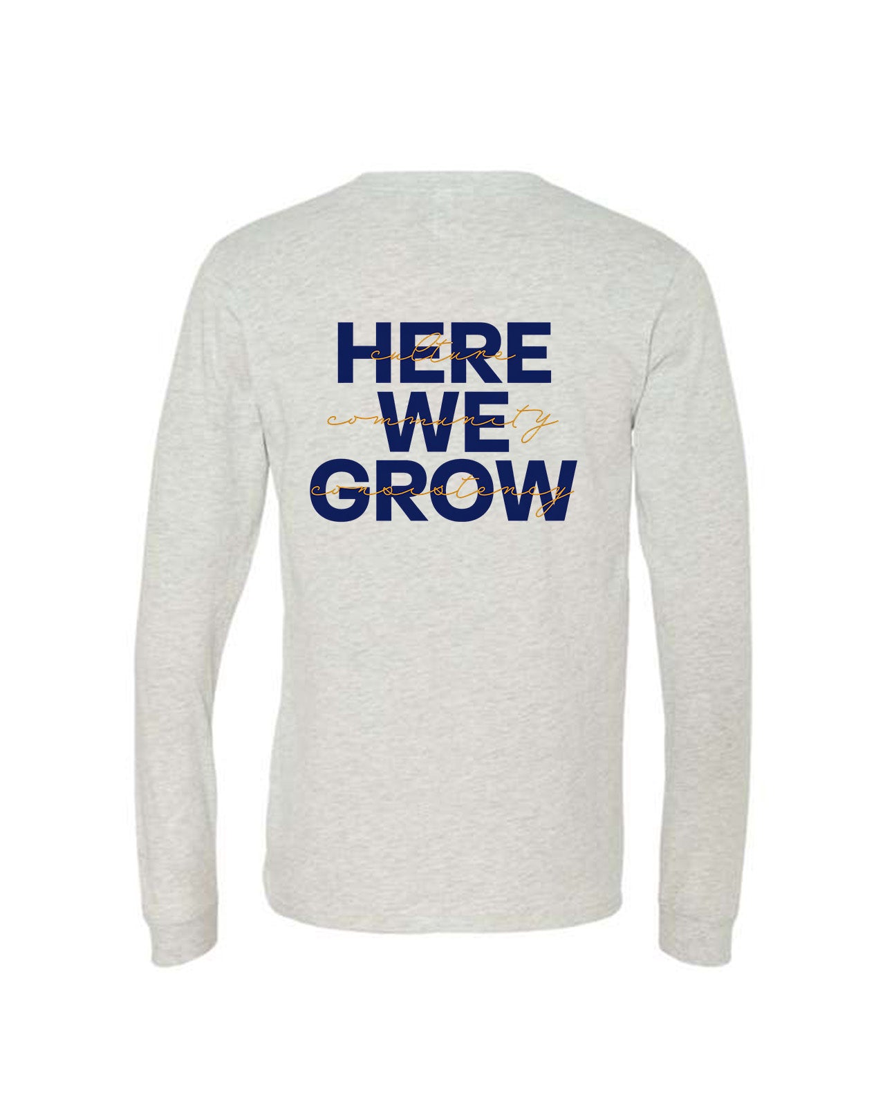 Custom Branded Long Sleeve Tee - Ash