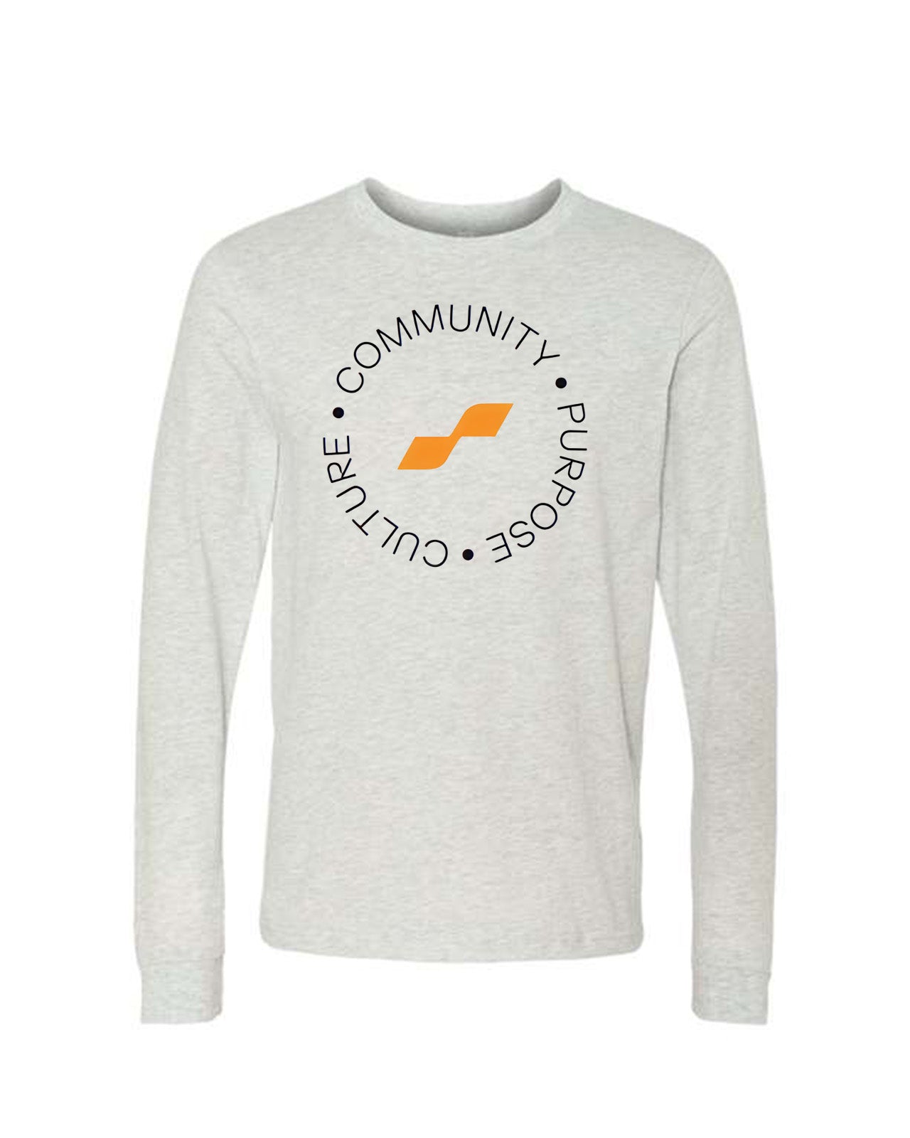 Custom Branded Long Sleeve Tee - Ash