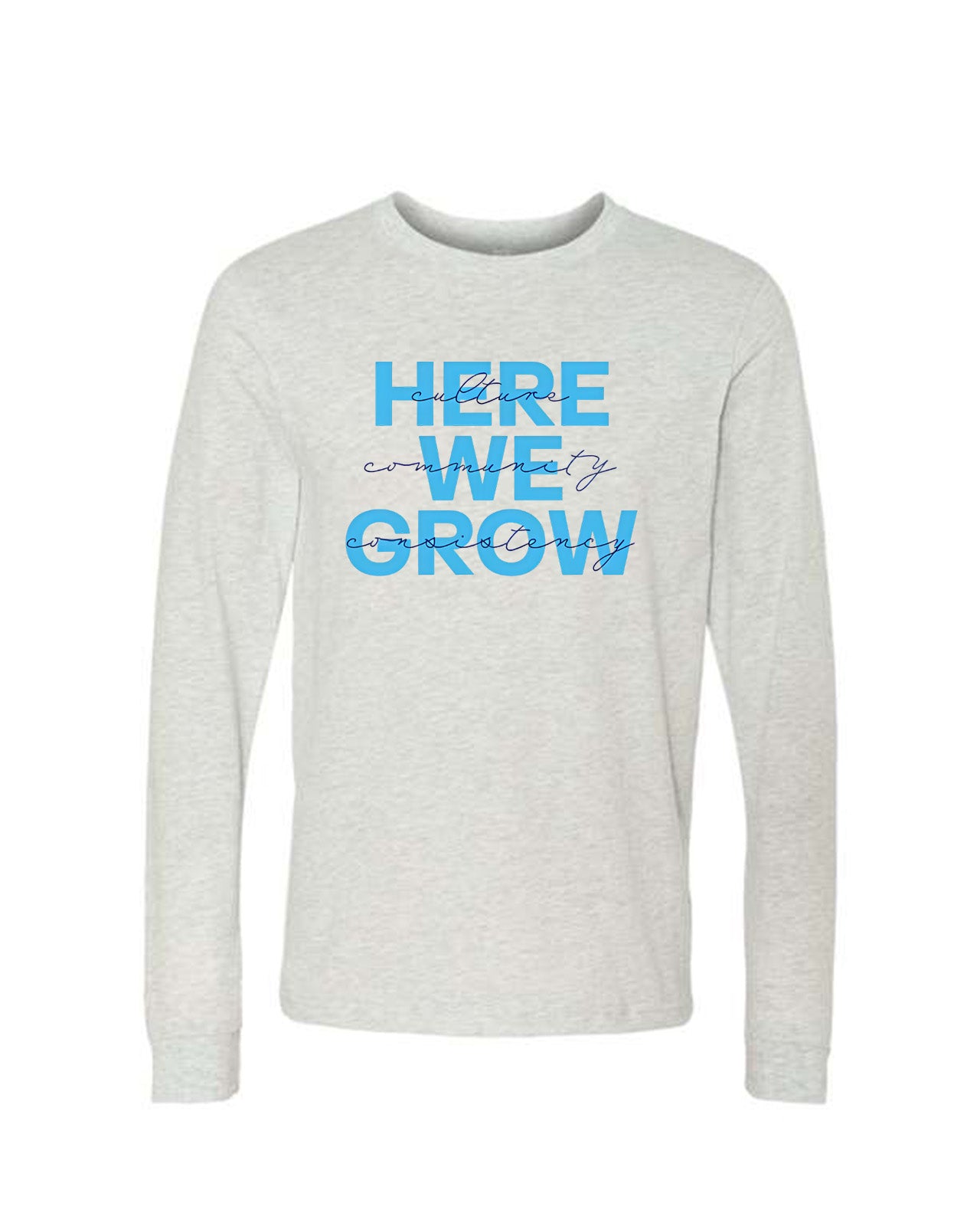 Custom Branded Long Sleeve Tee - Ash