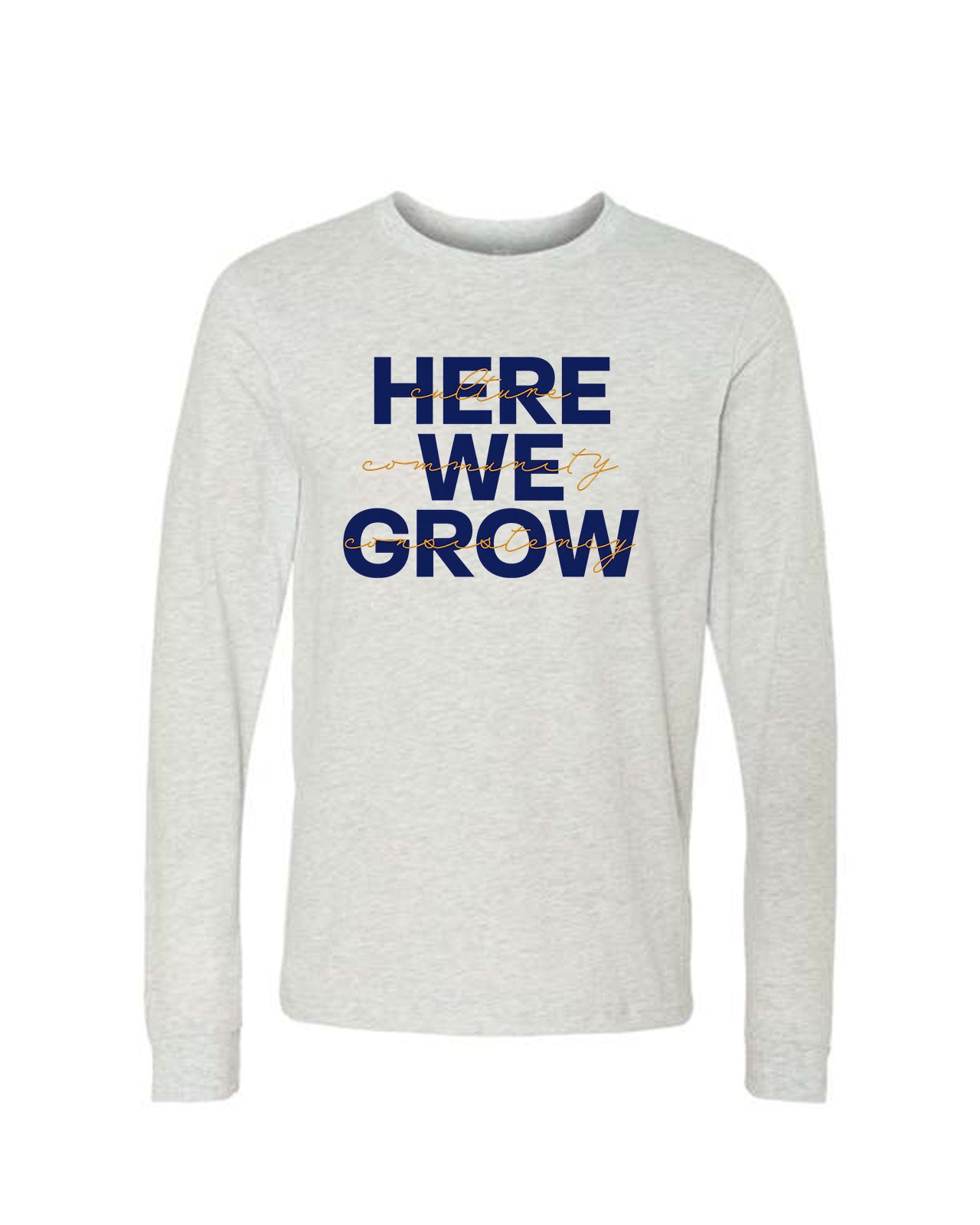 Custom Branded Long Sleeve Tee - Ash
